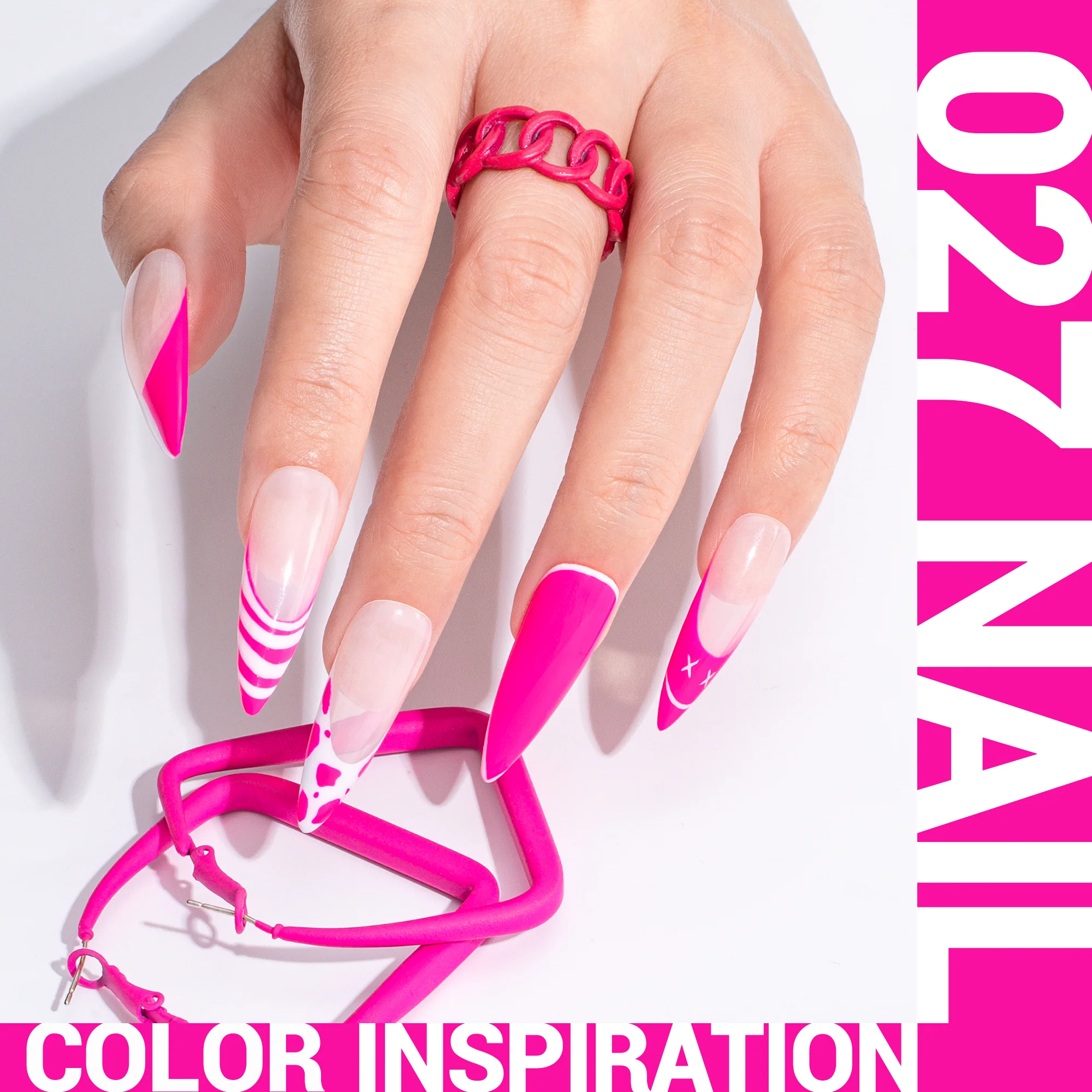 027 Neon Pink - TPO-Free Thick Gel Nail Polish(15ml) - Image 4