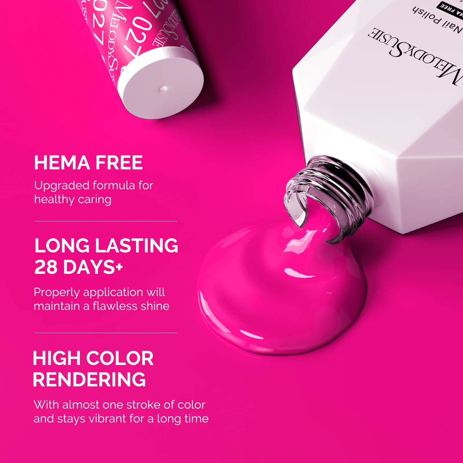 027 Peony Pink- HEMA-Free Gel Nail Polish 0.5 fl oz/15ml - Image 3