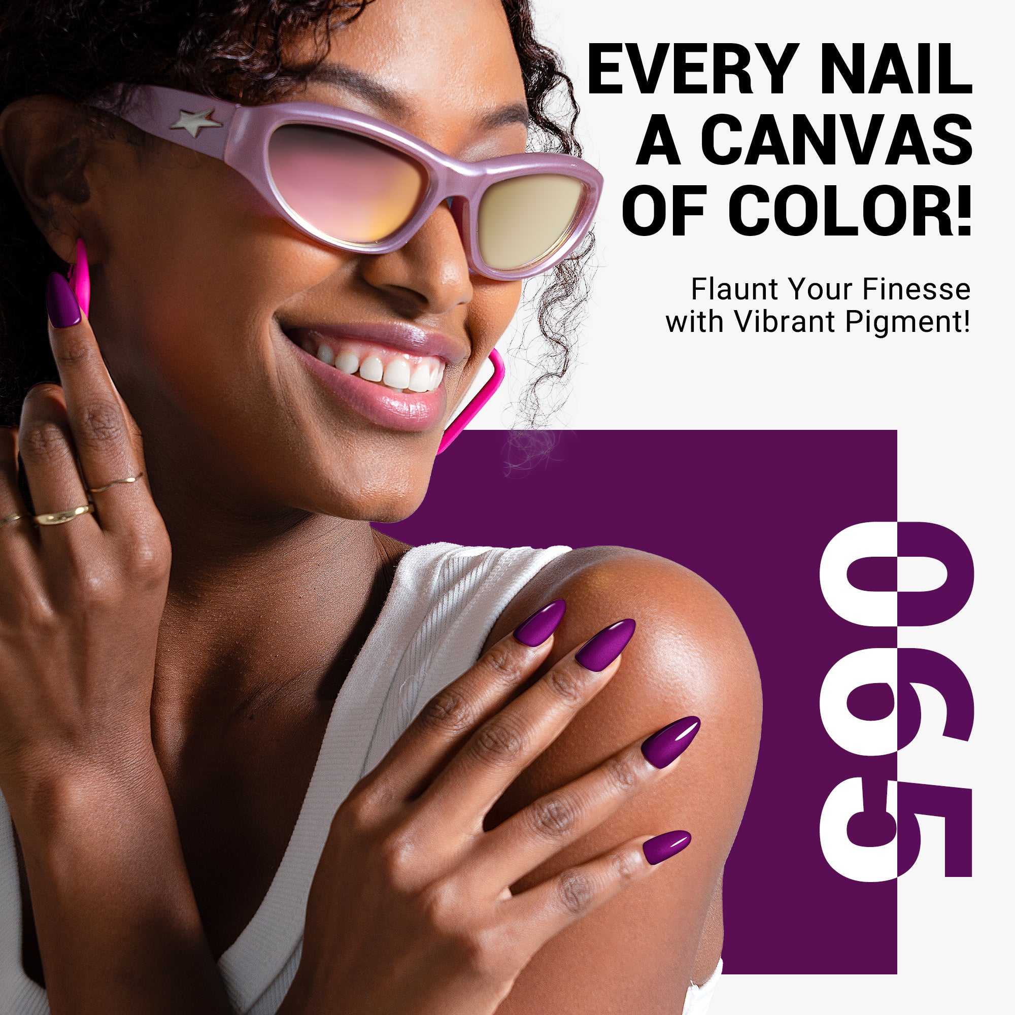 065 Dark Purple - Gel Nail Polish(15ml) - Image 4