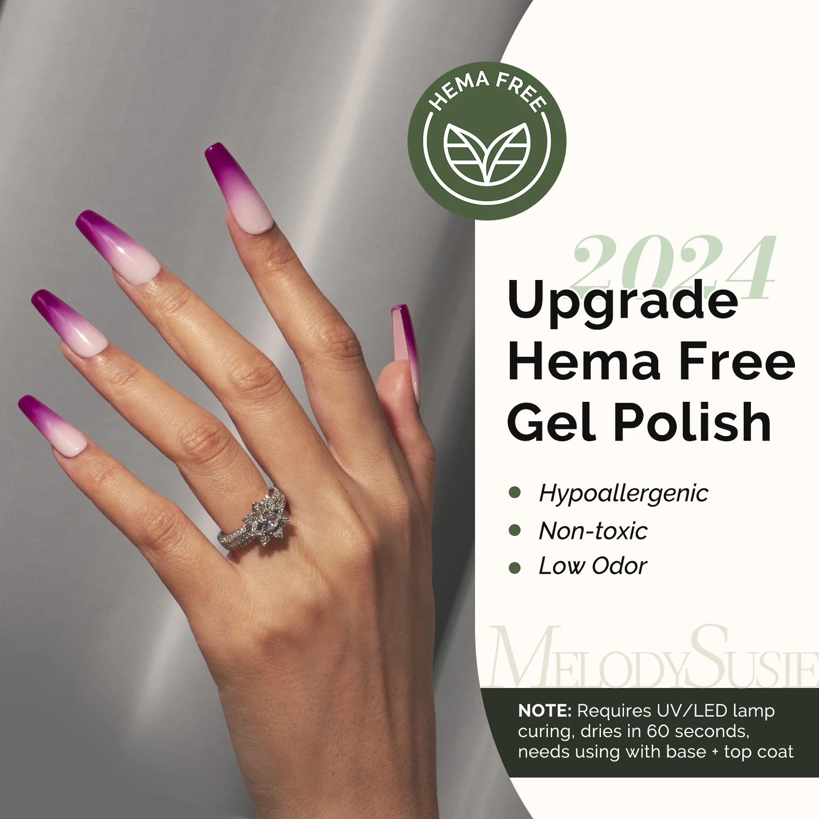 065 Passion Purple - HEMA-Free Gel Nail Polish 0.5 fl oz/15ml - Image 2