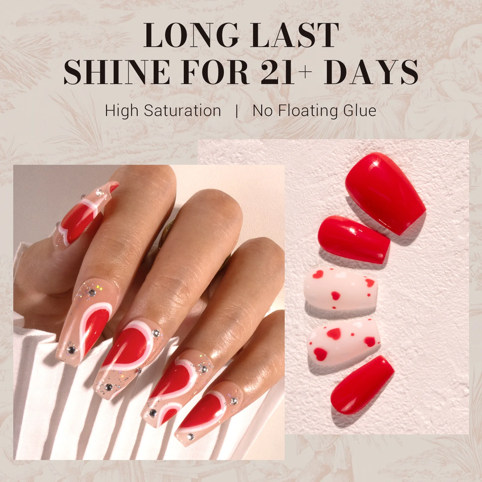 068 Bright Red - TPO-Free Faster UV Curing Gel Nail Polish 0.5 fl oz/15ml - Image 4