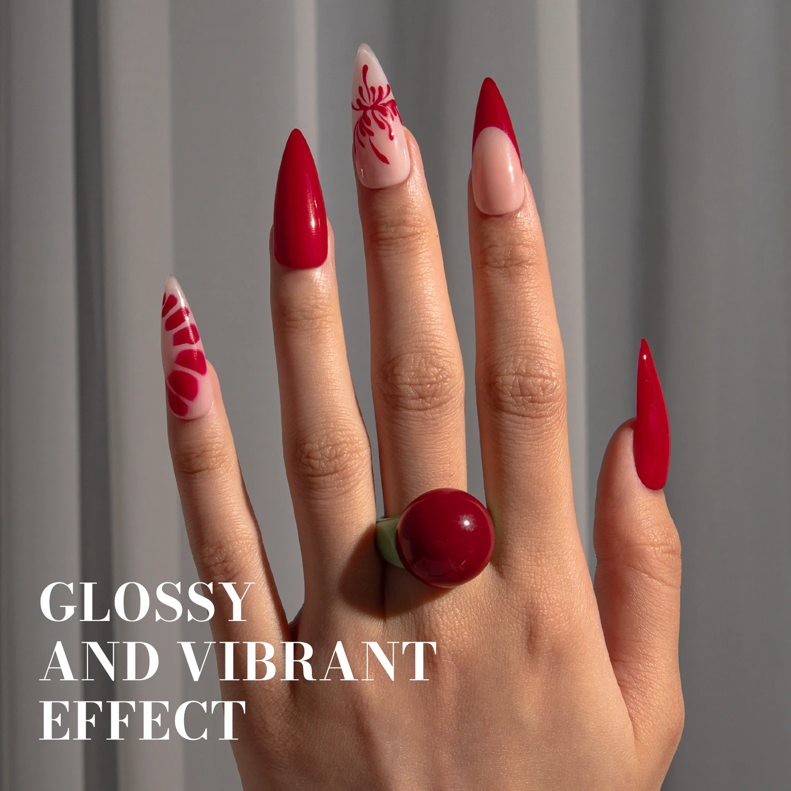072 red - TPO-Free Faster UV Curing Gel Nail Polish 0.5 fl oz/15ml - Image 5