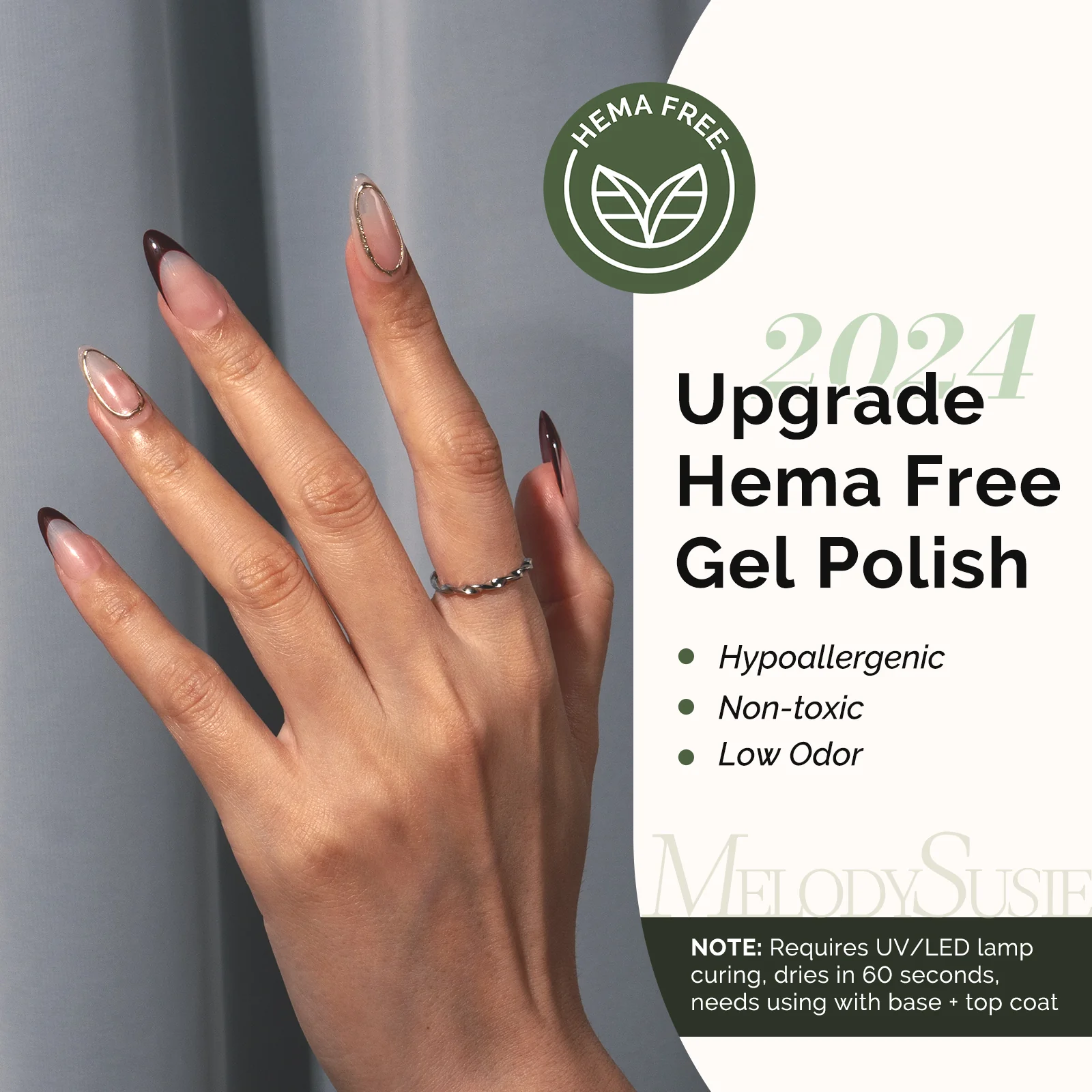 077 Brownie Brown - HEMA-Free Gel Nail Polish 0.5 fl oz/15ml - Image 2