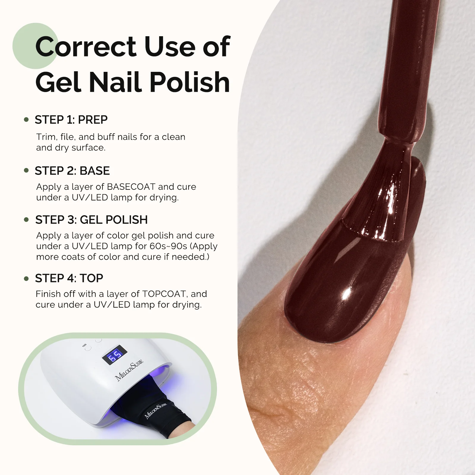 077 Brownie Brown - HEMA-Free Gel Nail Polish 0.5 fl oz/15ml - Image 5