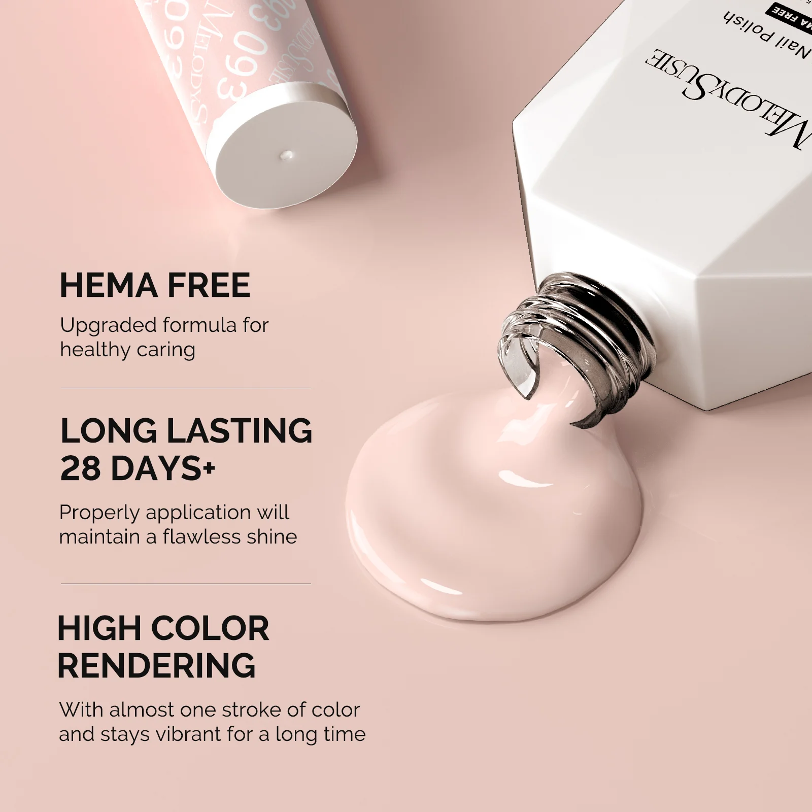 093 Nude Pink - HEMA-Free Gel Nail Polish 0.5 fl oz/15ml - Image 3