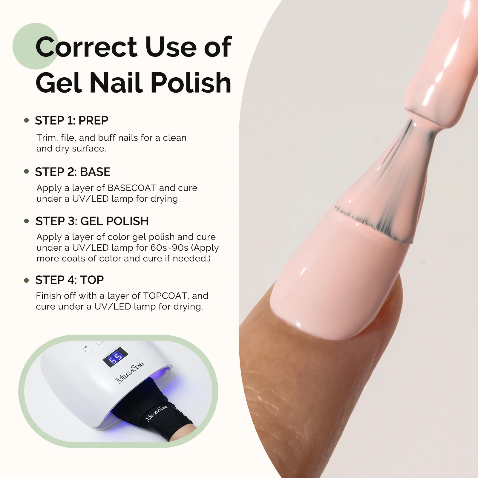 093 Nude Pink - HEMA-Free Gel Nail Polish 0.5 fl oz/15ml - Image 5