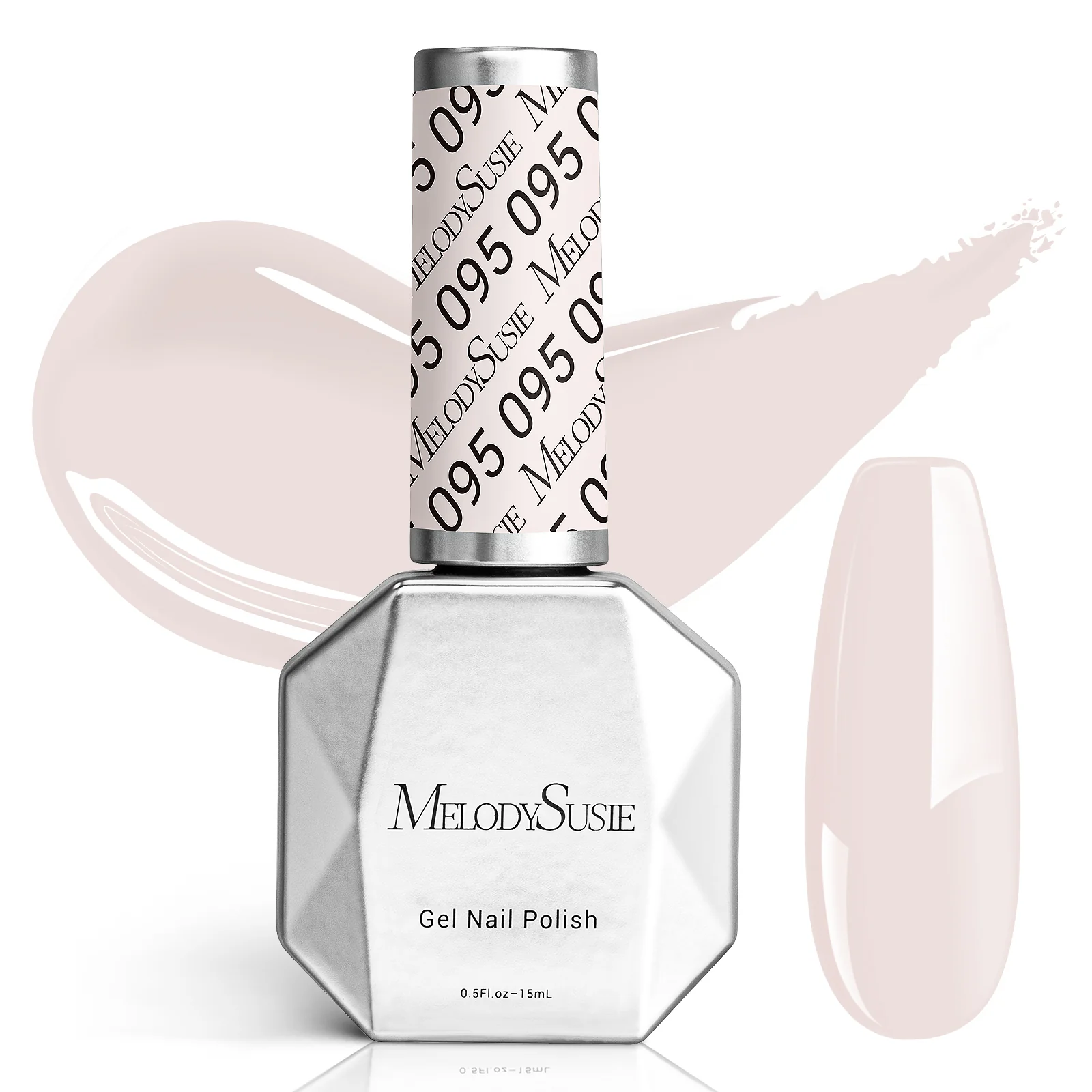 095 Glaze White - TPO-Free Faster UV Curing Gel Nail Polish 0.5 fl oz/15ml