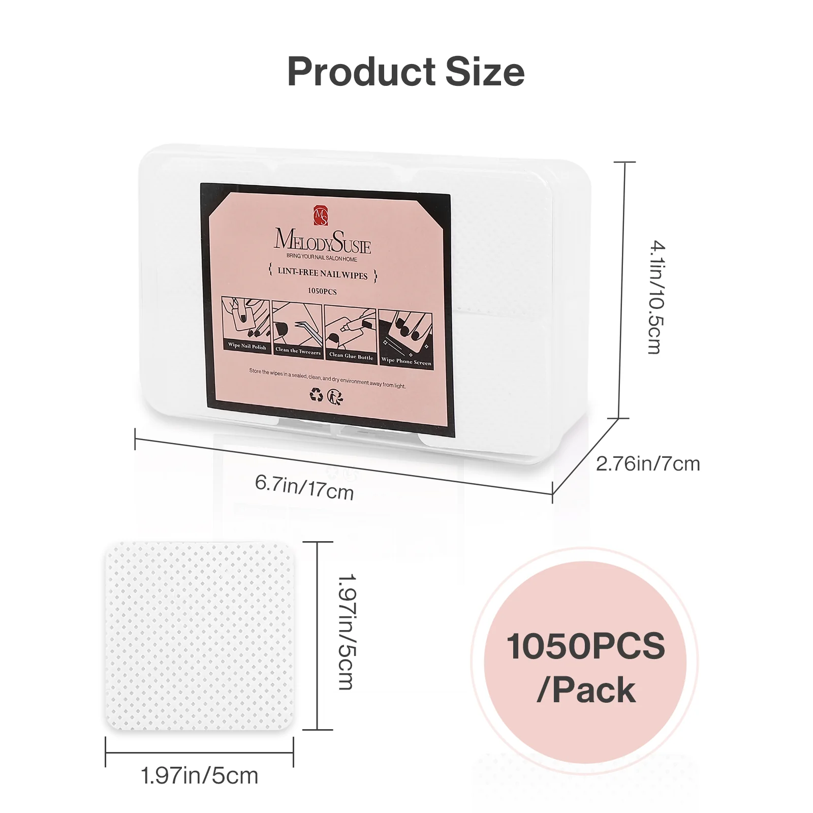 1050 Pcs Lint Free Nail Wipes - Image 7