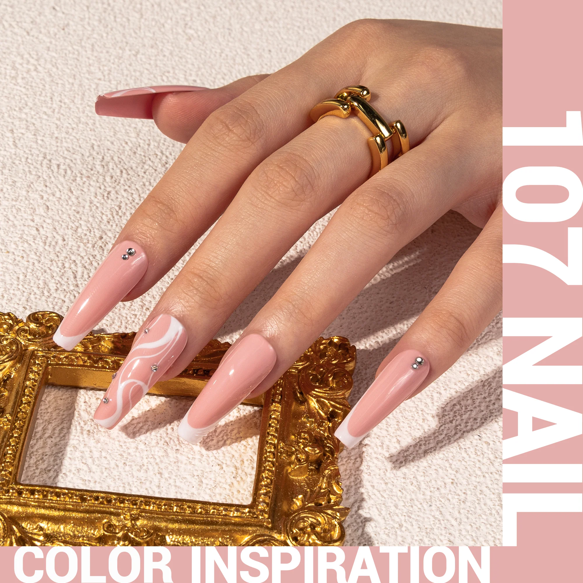 107 Knitted Almond Nude - TPO-Free Thick Gel Nail Polish(15ml) - Image 2