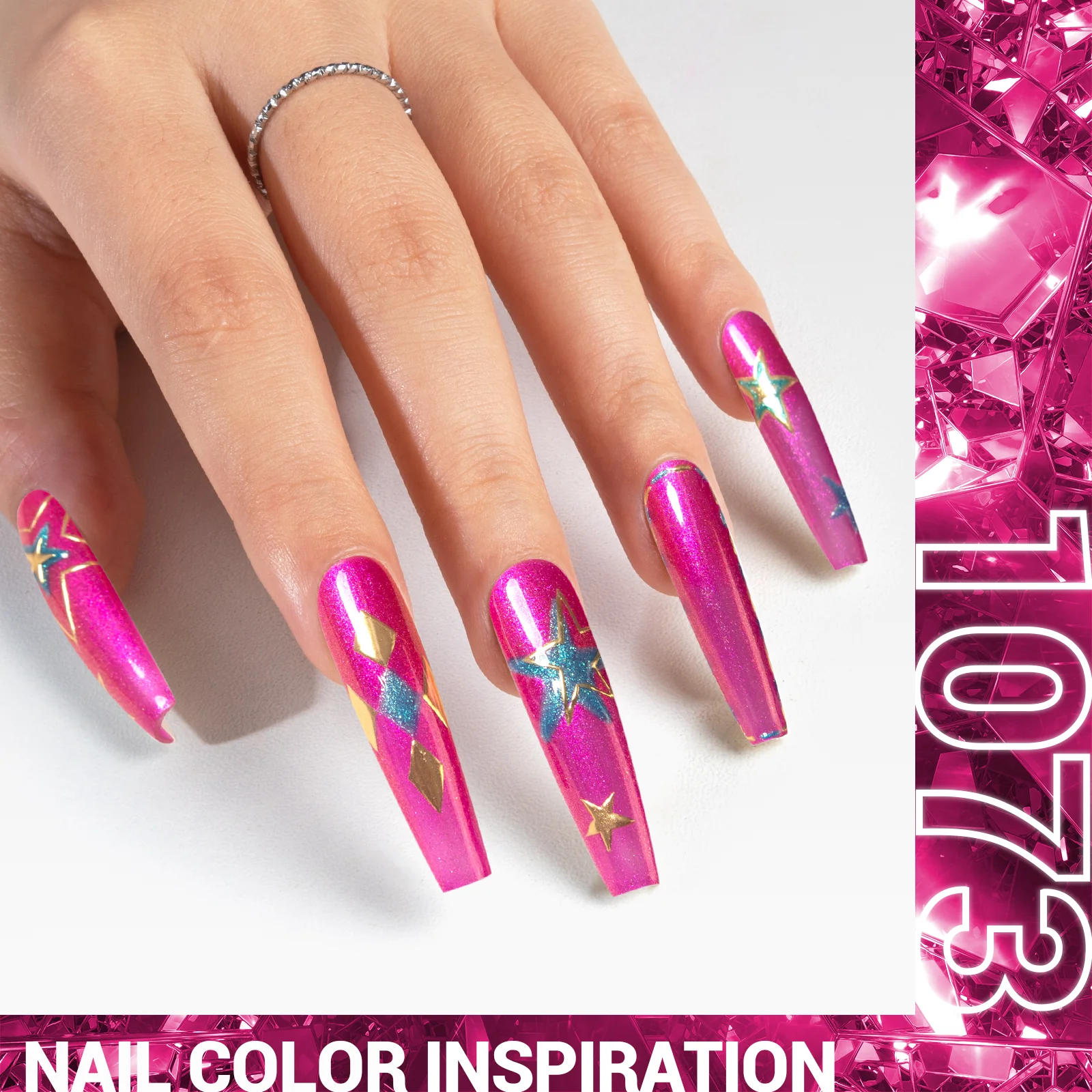 1073 Pink Neon Bliss - TPO-Free Thick Gel Nail Polish(15ml) - Image 2