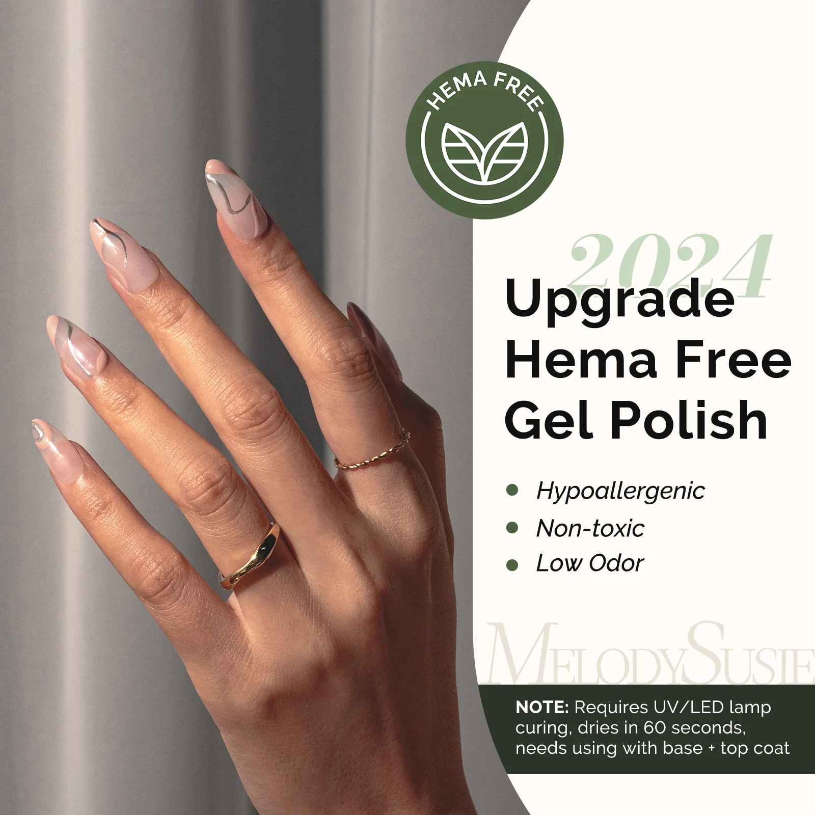 110 Sand Nude - HEMA-Free Gel Nail Polish 0.5 fl oz/15ml - Image 2