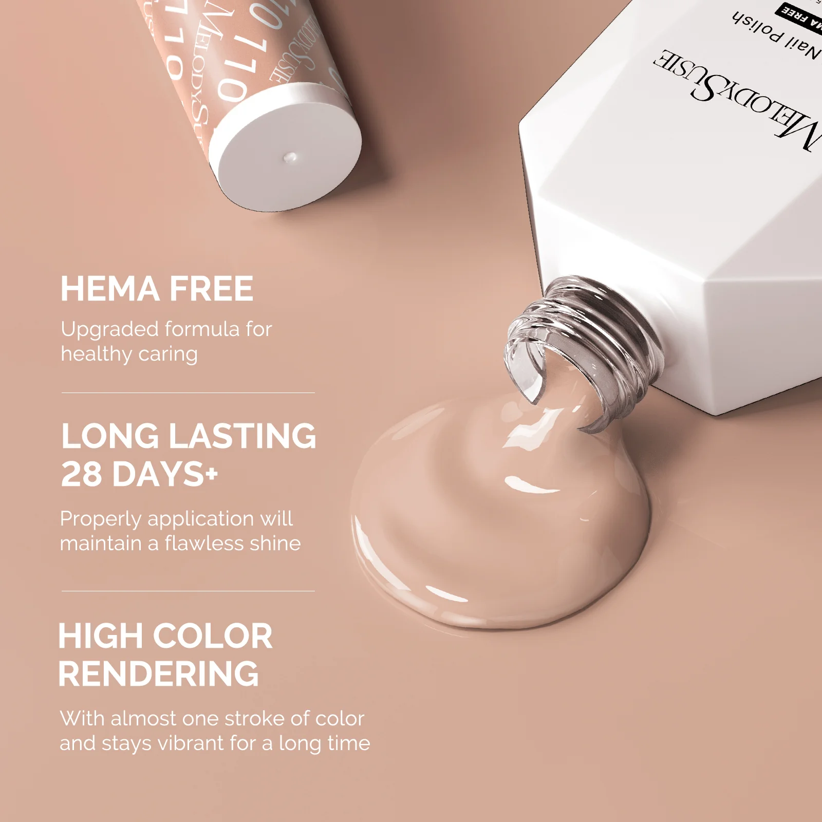 110 Sand Nude - HEMA-Free Gel Nail Polish 0.5 fl oz/15ml - Image 3
