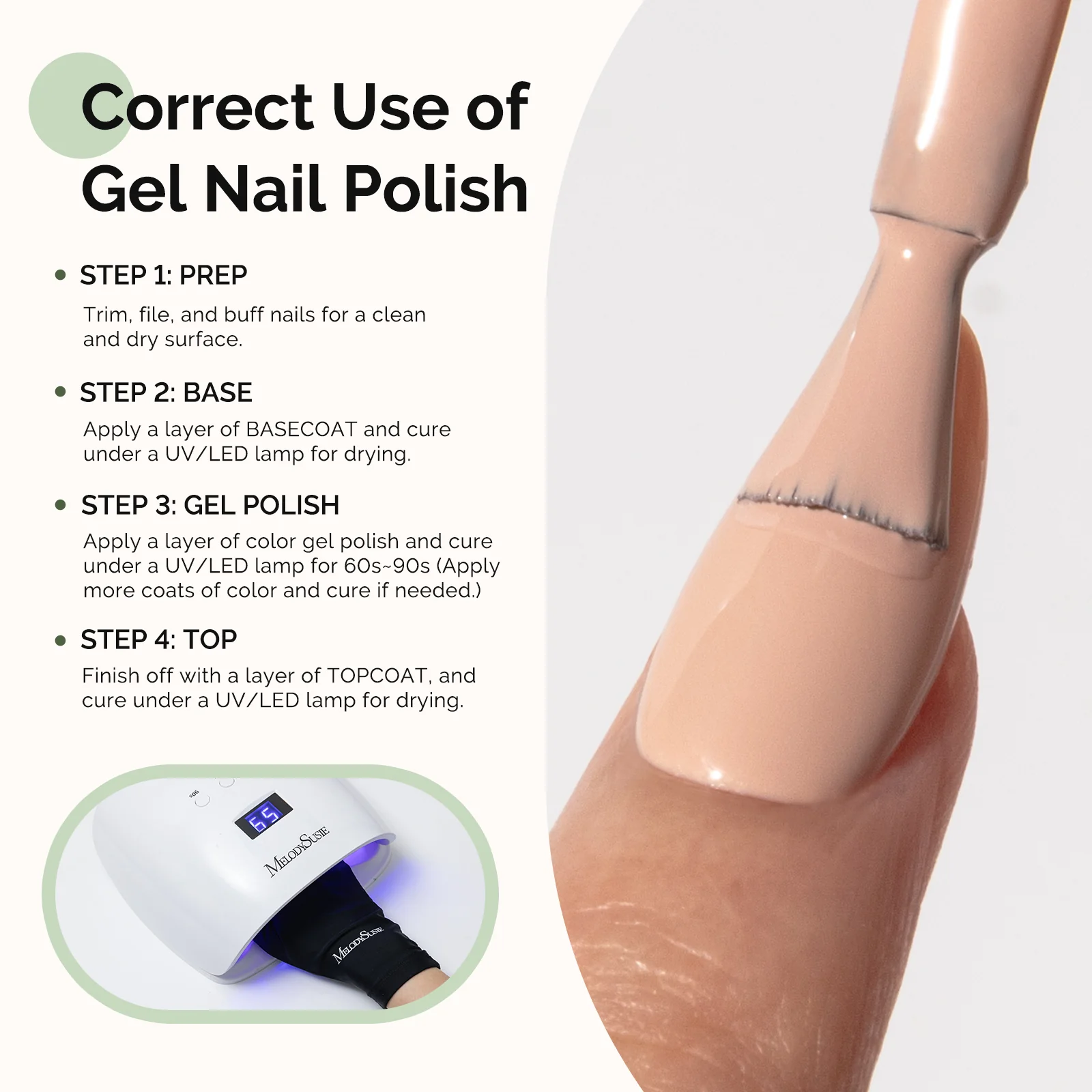 110 Sand Nude - HEMA-Free Gel Nail Polish 0.5 fl oz/15ml - Image 5