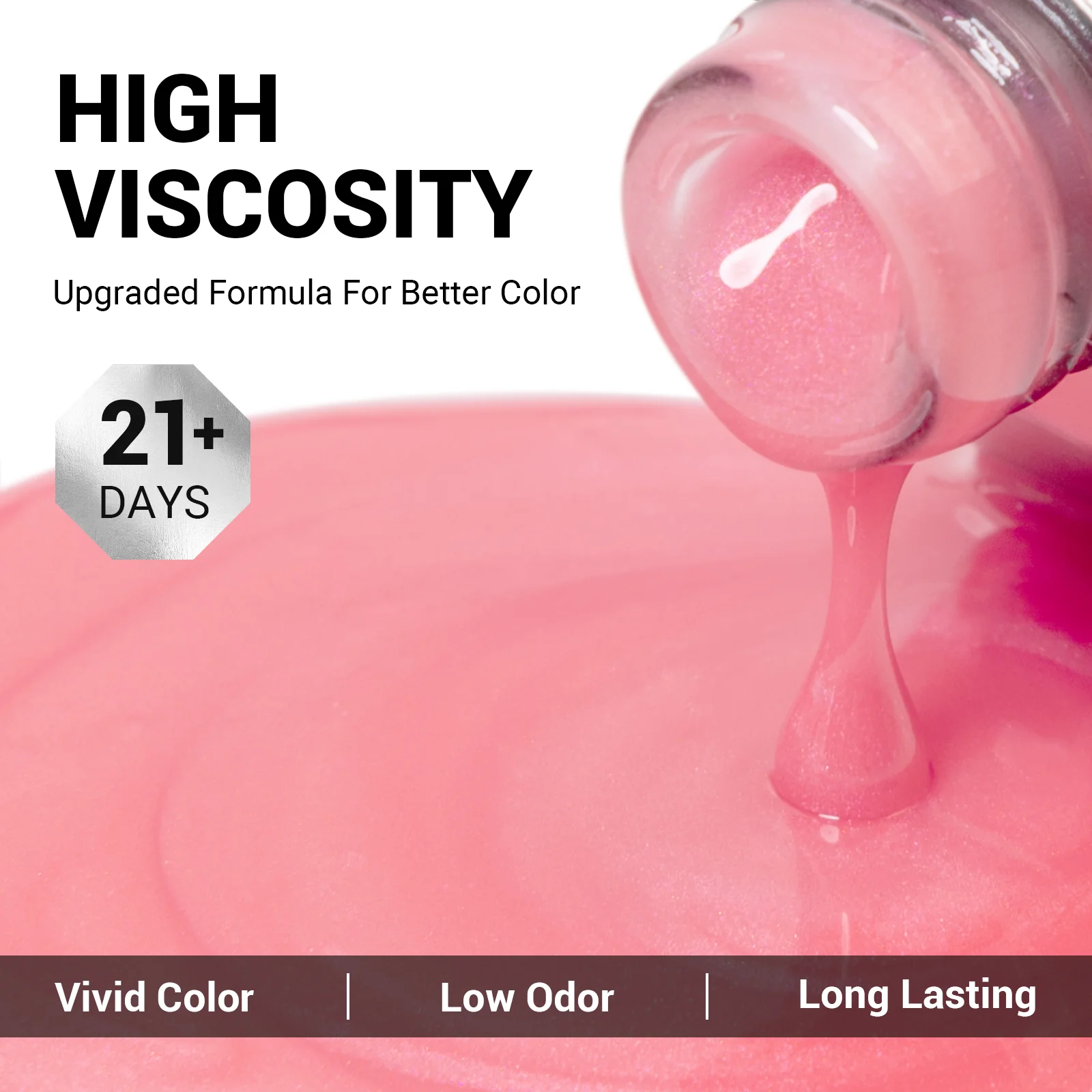 1182 Electric Pink Neon - TPO-Free Thick Gel Nail Polish(15ml) - Image 3