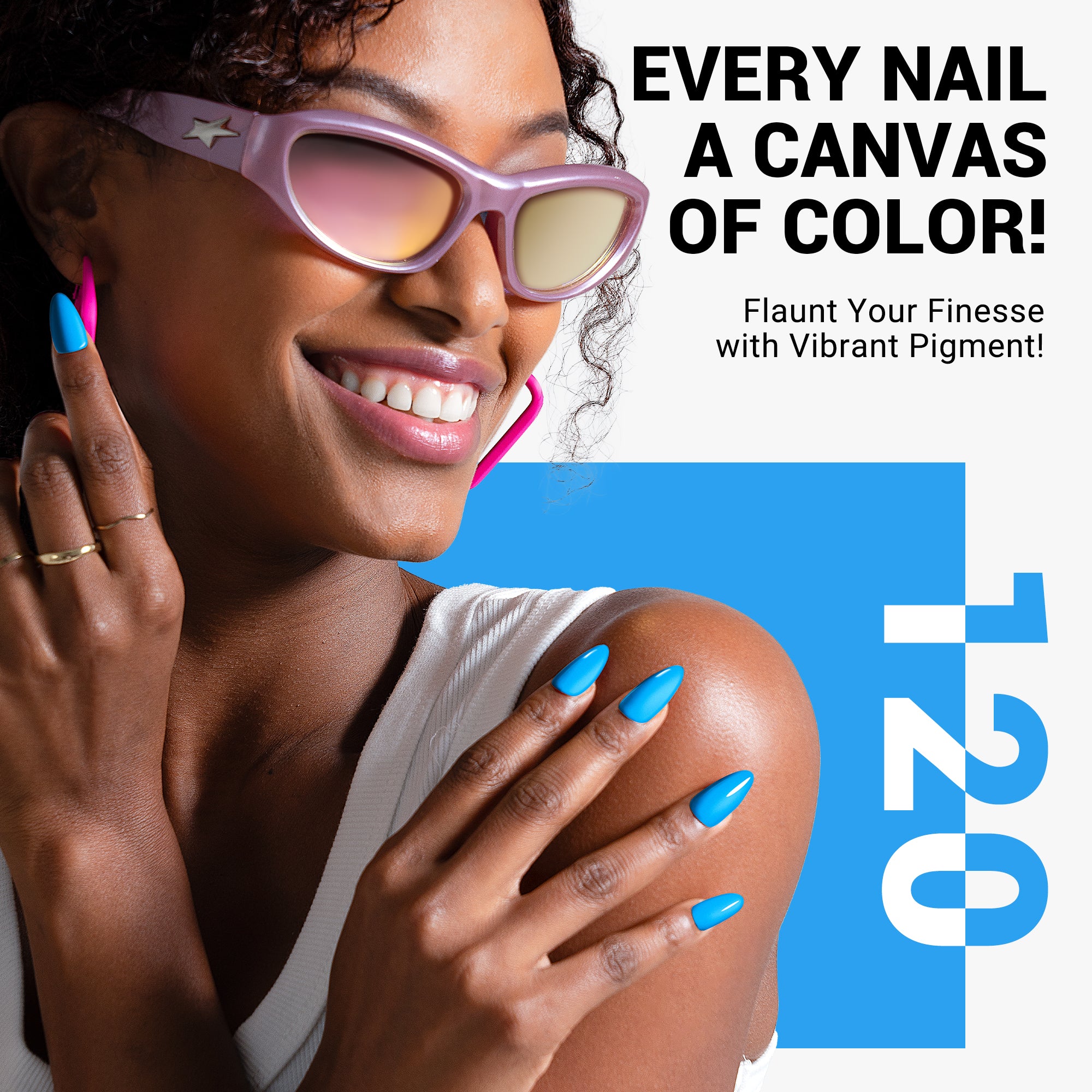 120 Pool Blue - TPO-Free Thick Gel Nail Polish(15ml) - Image 4