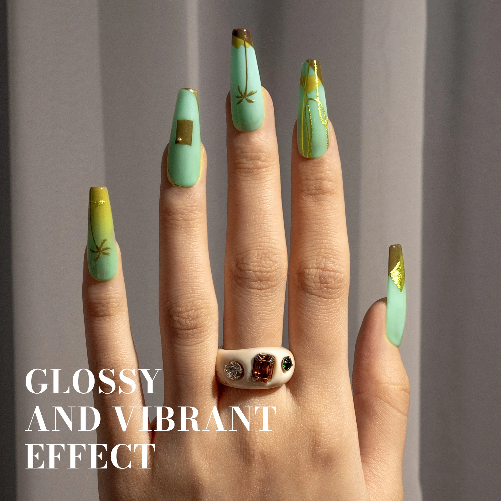 1651 Mint Green - TPO-Free Faster UV Curing Gel Nail Polish 0.5 fl oz/15ml - Image 5