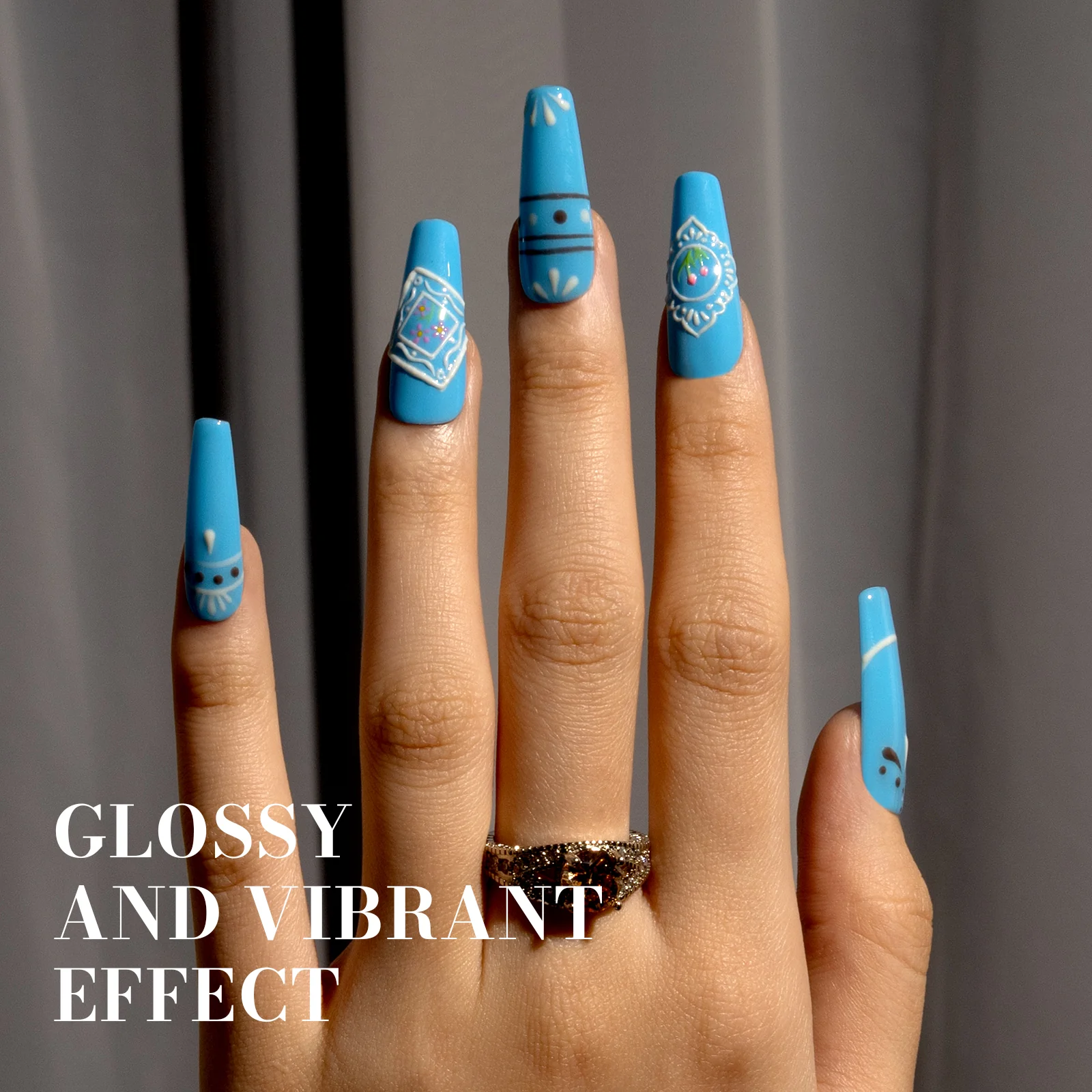1656 Clear Sky Blue - TPO-Free Faster UV Curing Gel Nail Polish(15ml) - Image 5