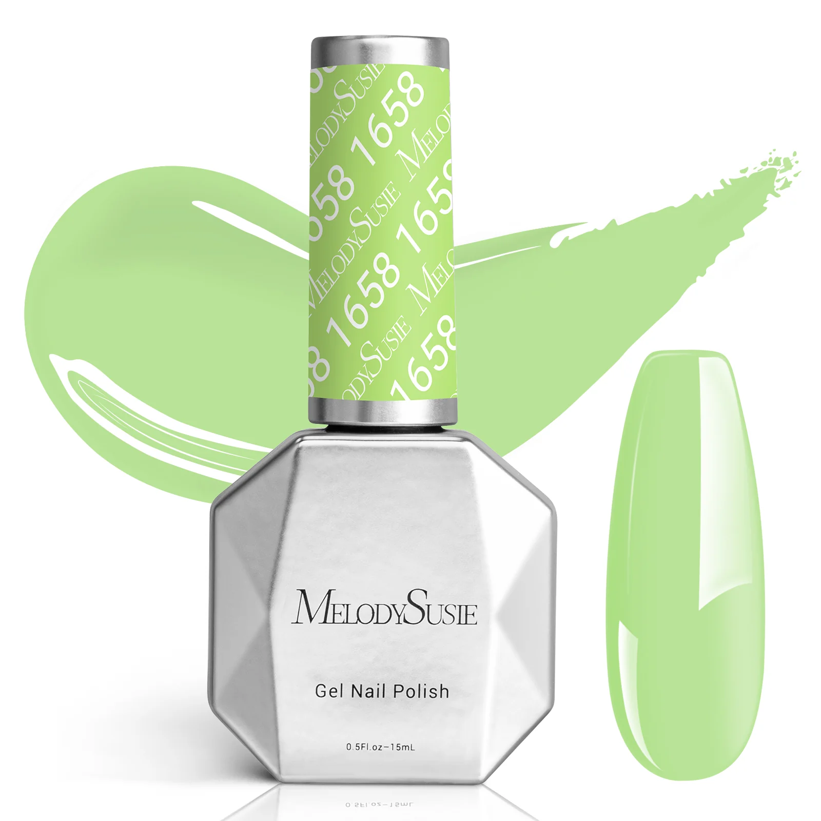 1658 Apple Green - TPO-Free Faster UV Curing Gel Nail Polish(15ml)