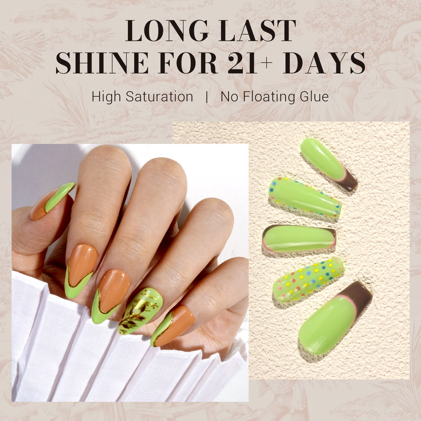 1658 Apple Green - TPO-Free Faster UV Curing Gel Nail Polish(15ml) - Image 4