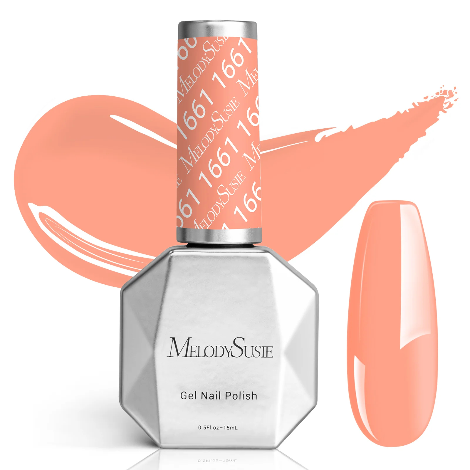 1661 Orange - TPO-Free Faster UV Curing Gel Nail Polish 0.5 fl oz/15ml