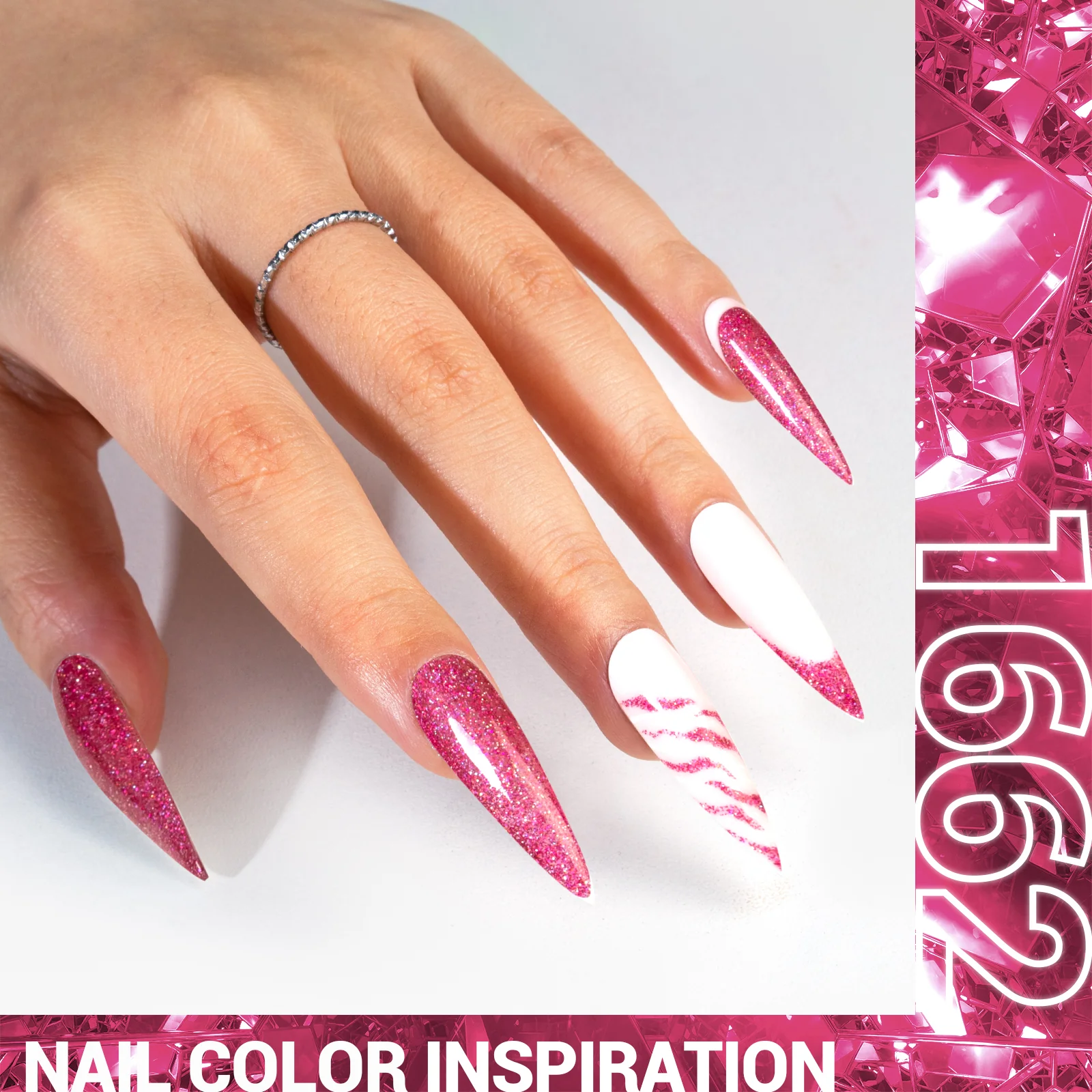 1662 Dazzling Pink - TPO-Free Thick Gel Nail Polish(15ml) - Image 2