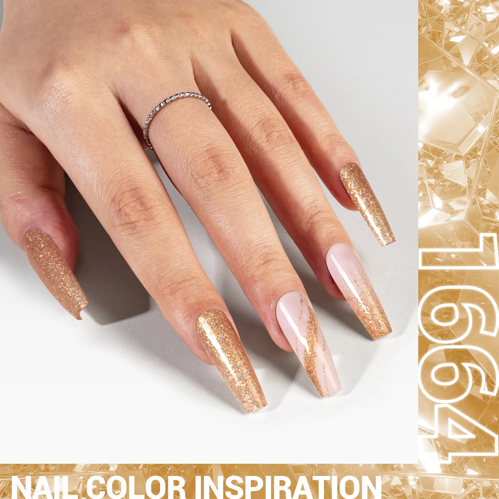 1664 Golden Sands - TPO-Free Thick Gel Nail Polish(15ml) - Image 2