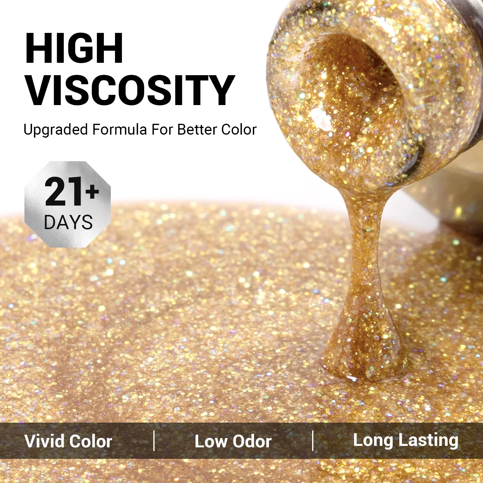 1664 Golden Sands - TPO-Free Thick Gel Nail Polish(15ml) - Image 3