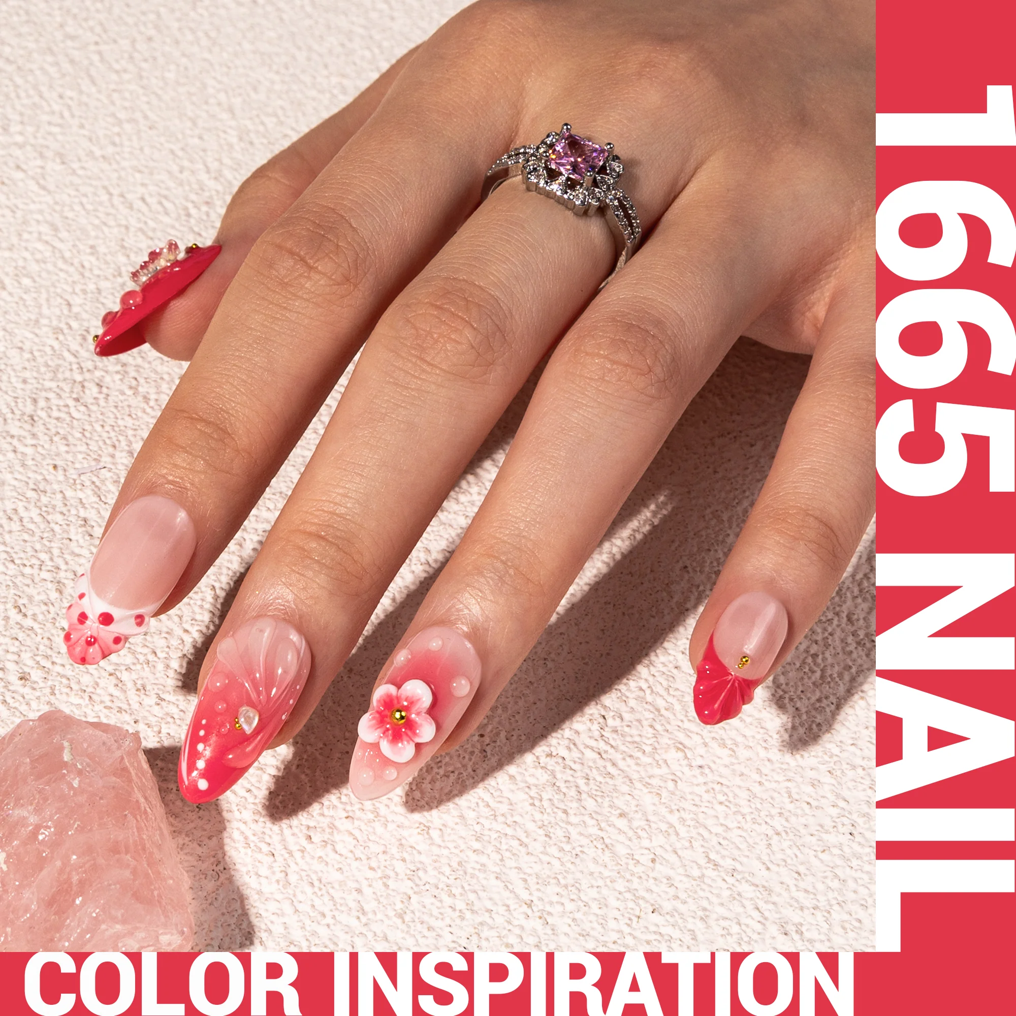 1665 Raspberry Red - TPO-Free Thick Gel Nail Polish(15ml) - Image 2
