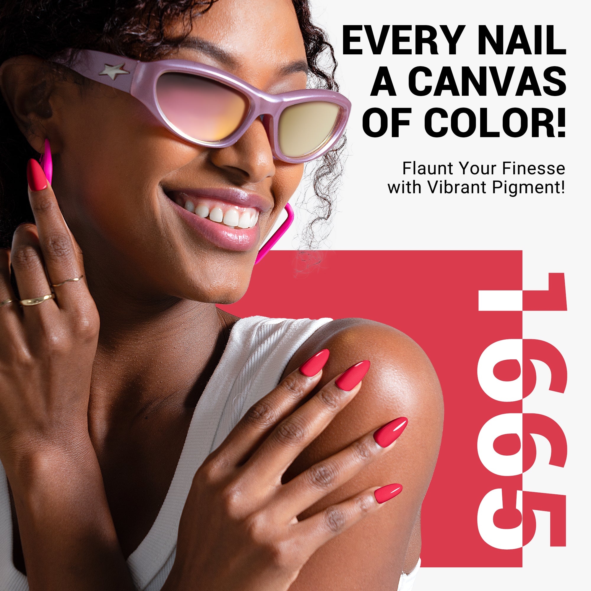 1665 Raspberry Red - TPO-Free Thick Gel Nail Polish(15ml) - Image 4
