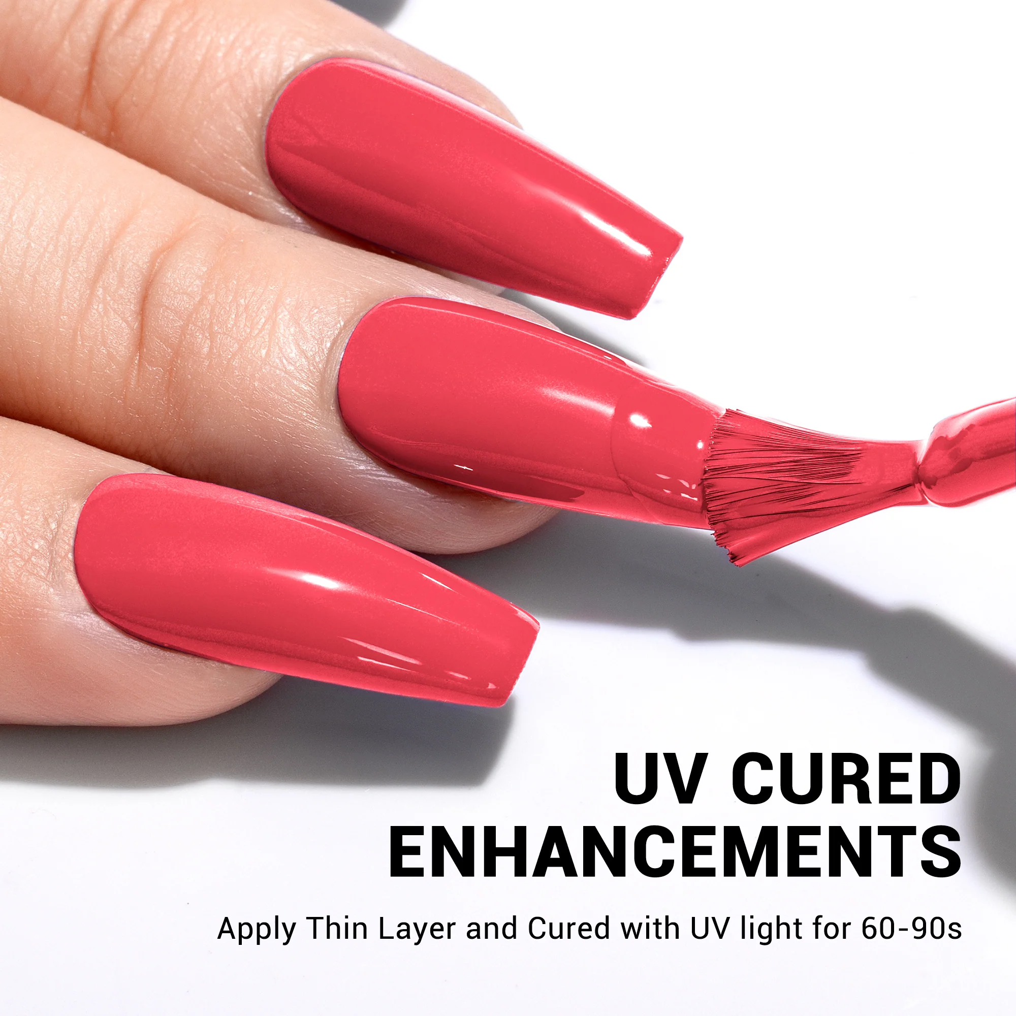 1665 Raspberry Red - TPO-Free Thick Gel Nail Polish(15ml) - Image 5