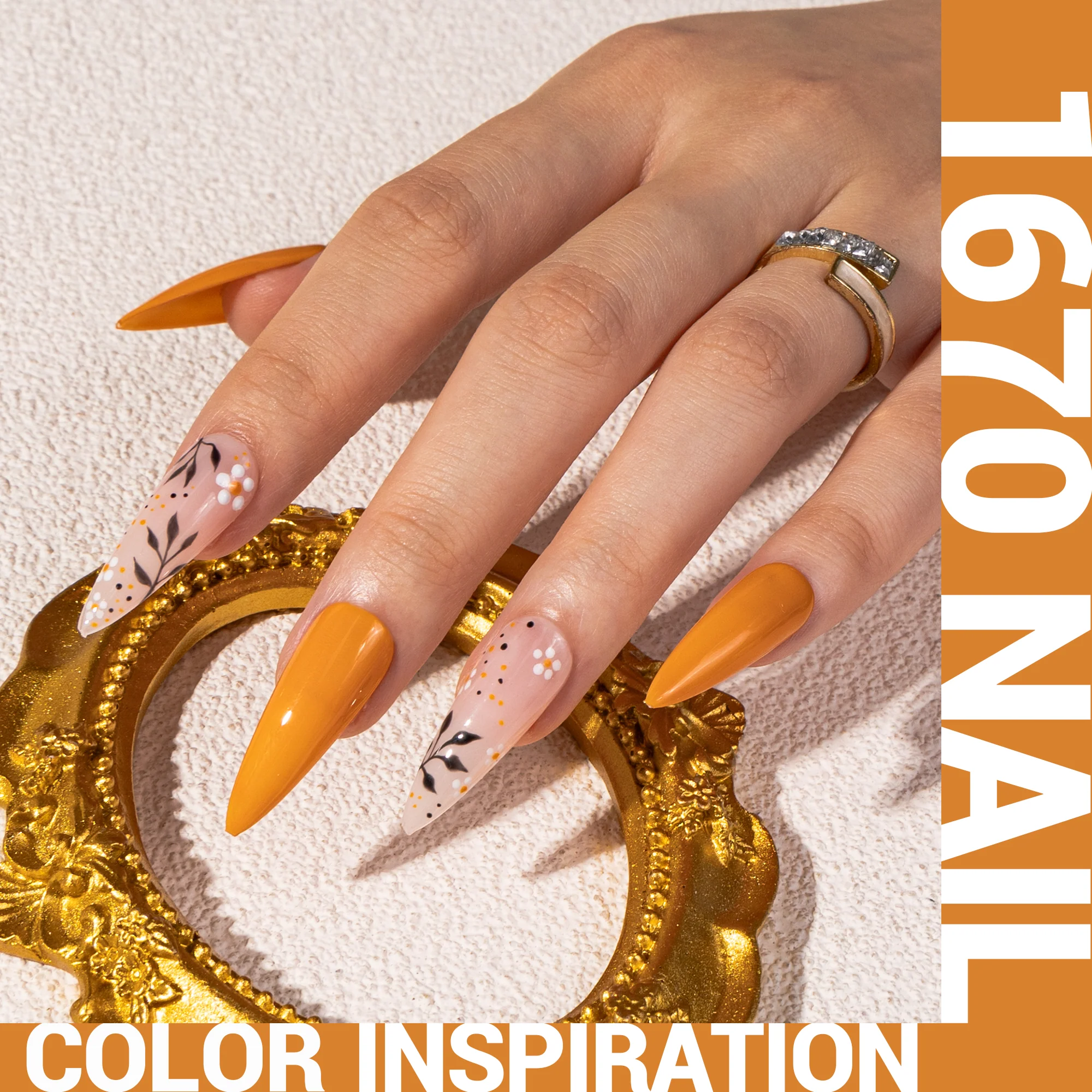 1670 Pumpkin Yarn  Orange - TPO-Free Thick Gel Nail Polish(15ml) - Image 2