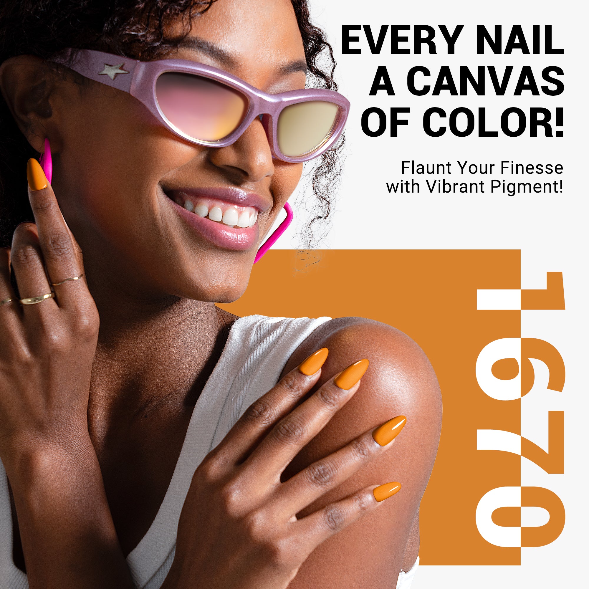 1670 Pumpkin Yarn  Orange - TPO-Free Thick Gel Nail Polish(15ml) - Image 6