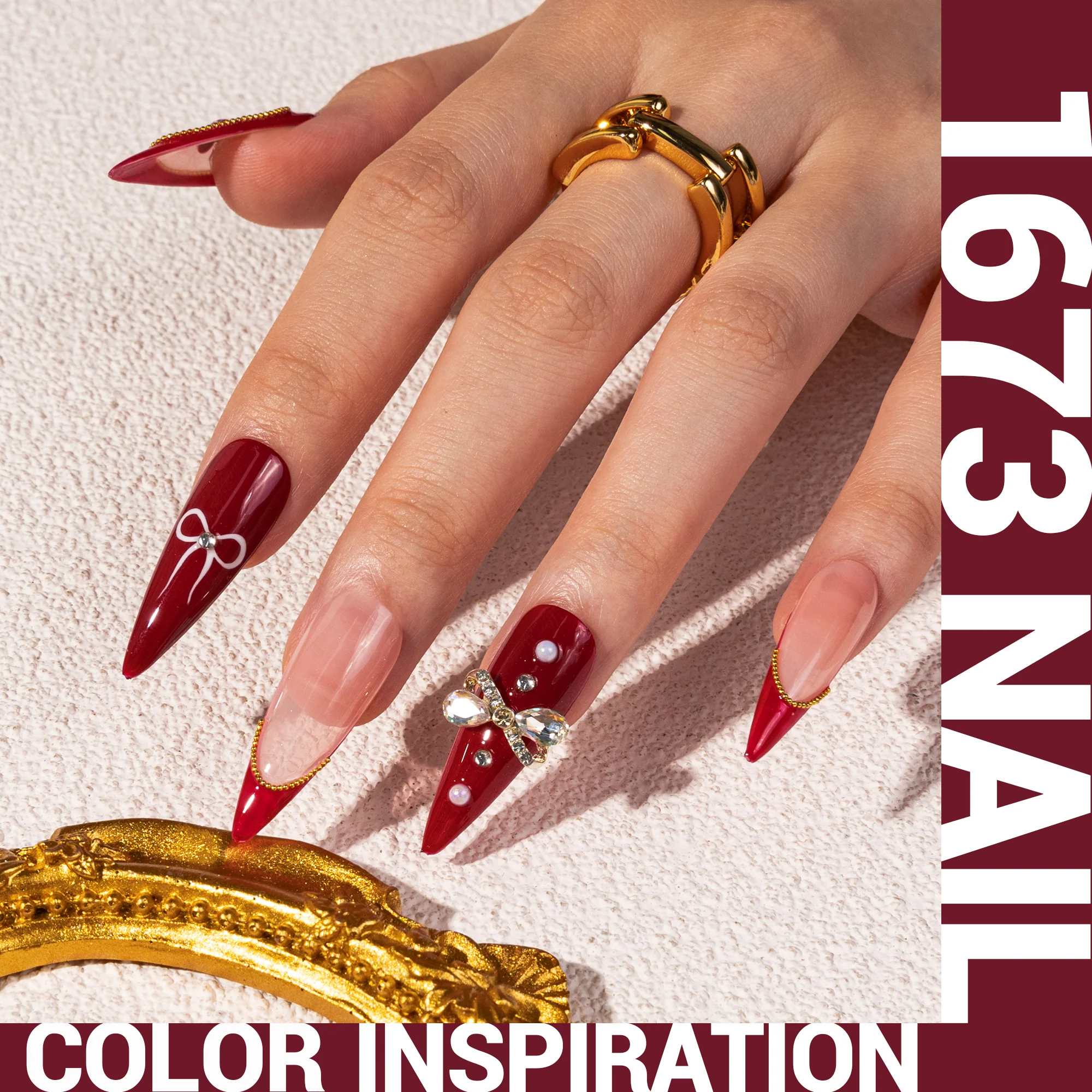 1673 Retro Sport Red - TPO-Free Thick Gel Nail Polish(15ml) - Image 2