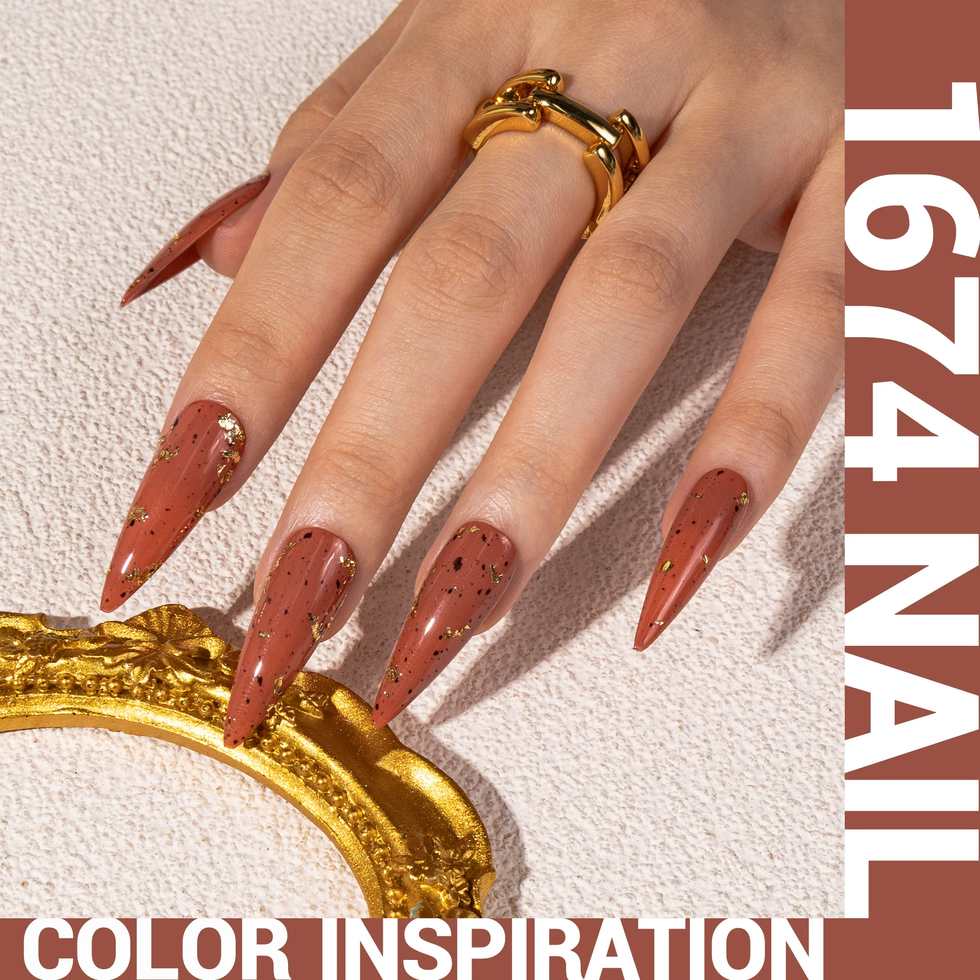1674 Rosewood Yarn - TPO-Free Thick Gel Nail Polish(15ml) - Image 2