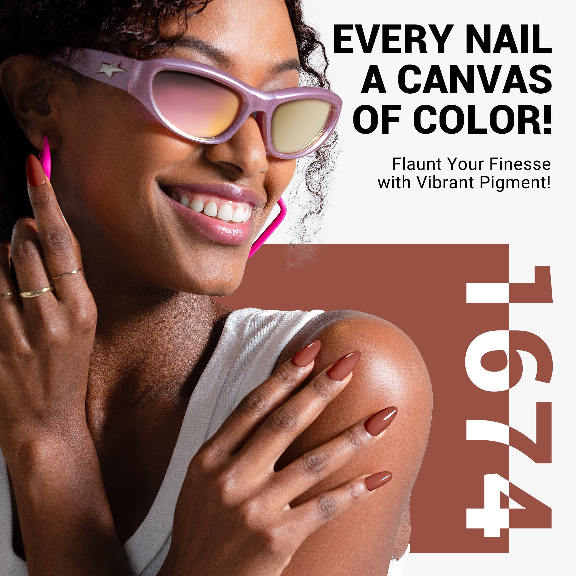 1674 Rosewood Yarn - TPO-Free Thick Gel Nail Polish(15ml) - Image 4