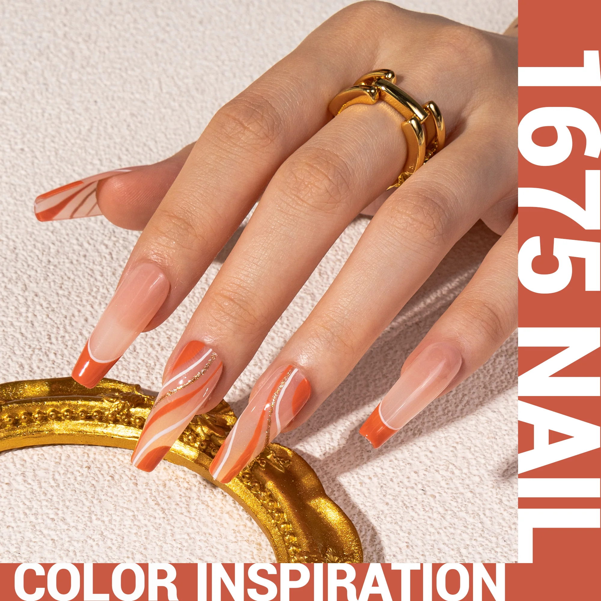 1675 Brick Red Orange - TPO-Free Thick Gel Nail Polish(15ml) - Image 2