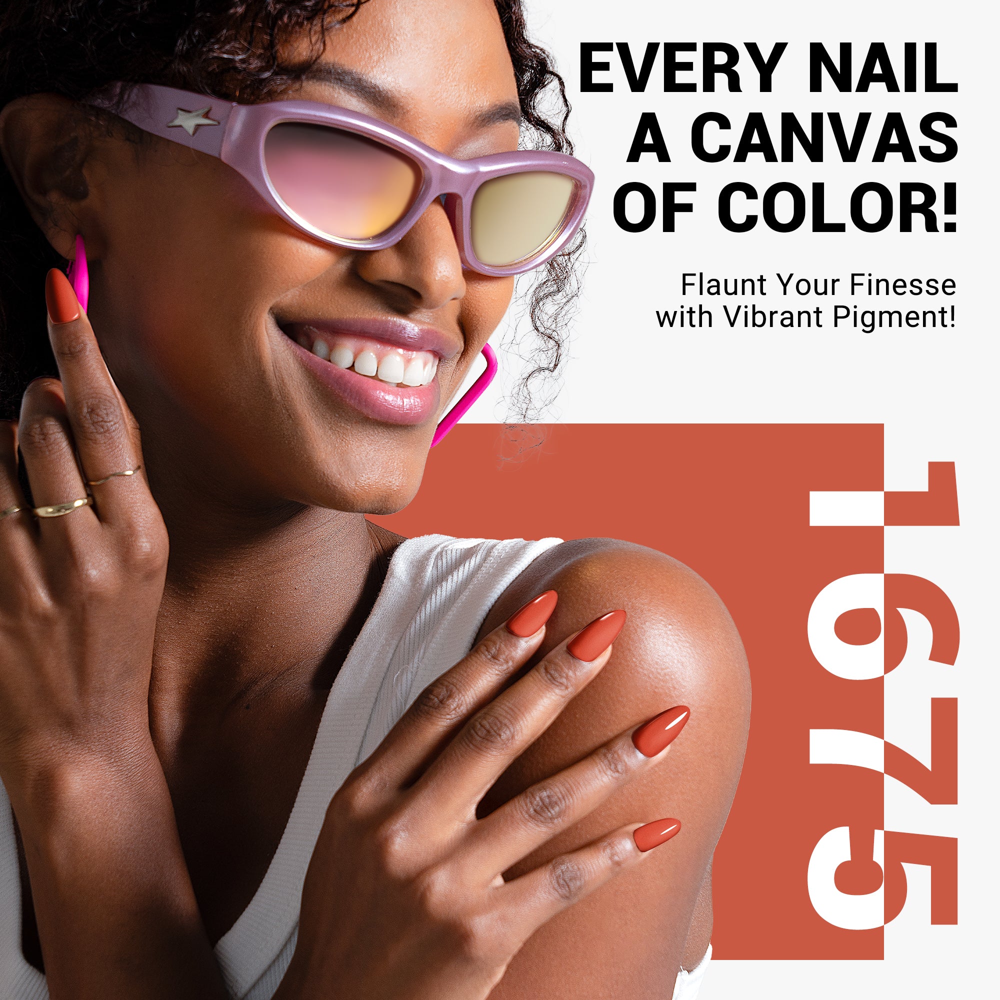 1675 Brick Red Orange - TPO-Free Thick Gel Nail Polish(15ml) - Image 5