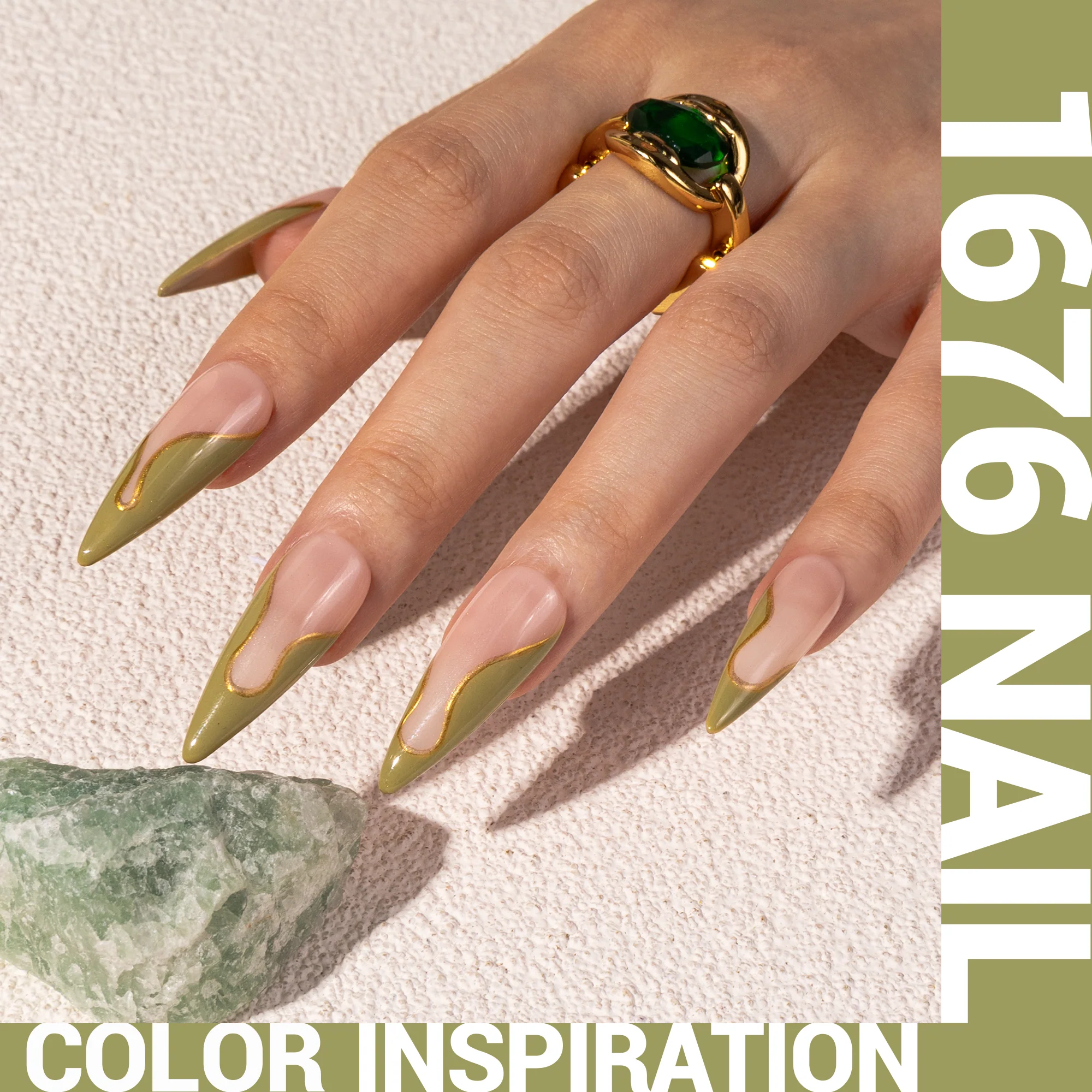 1676 Camping Green - TPO-Free Thick Gel Nail Polish(15ml) - Image 2