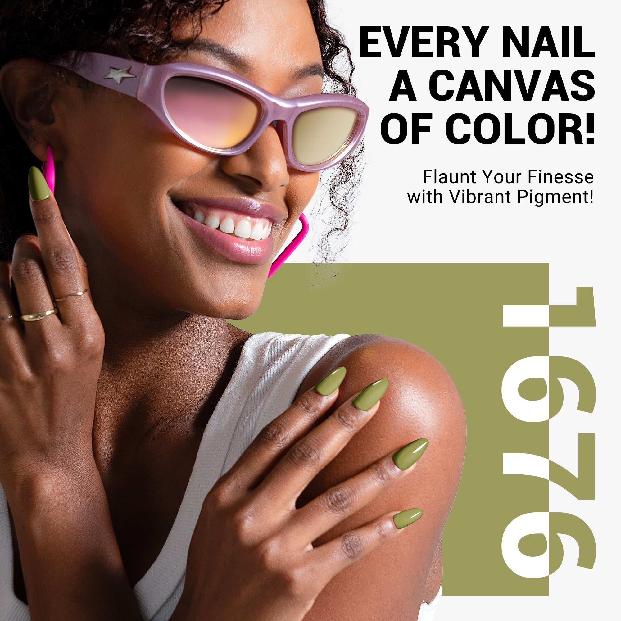 1676 Camping Green - TPO-Free Thick Gel Nail Polish(15ml) - Image 4