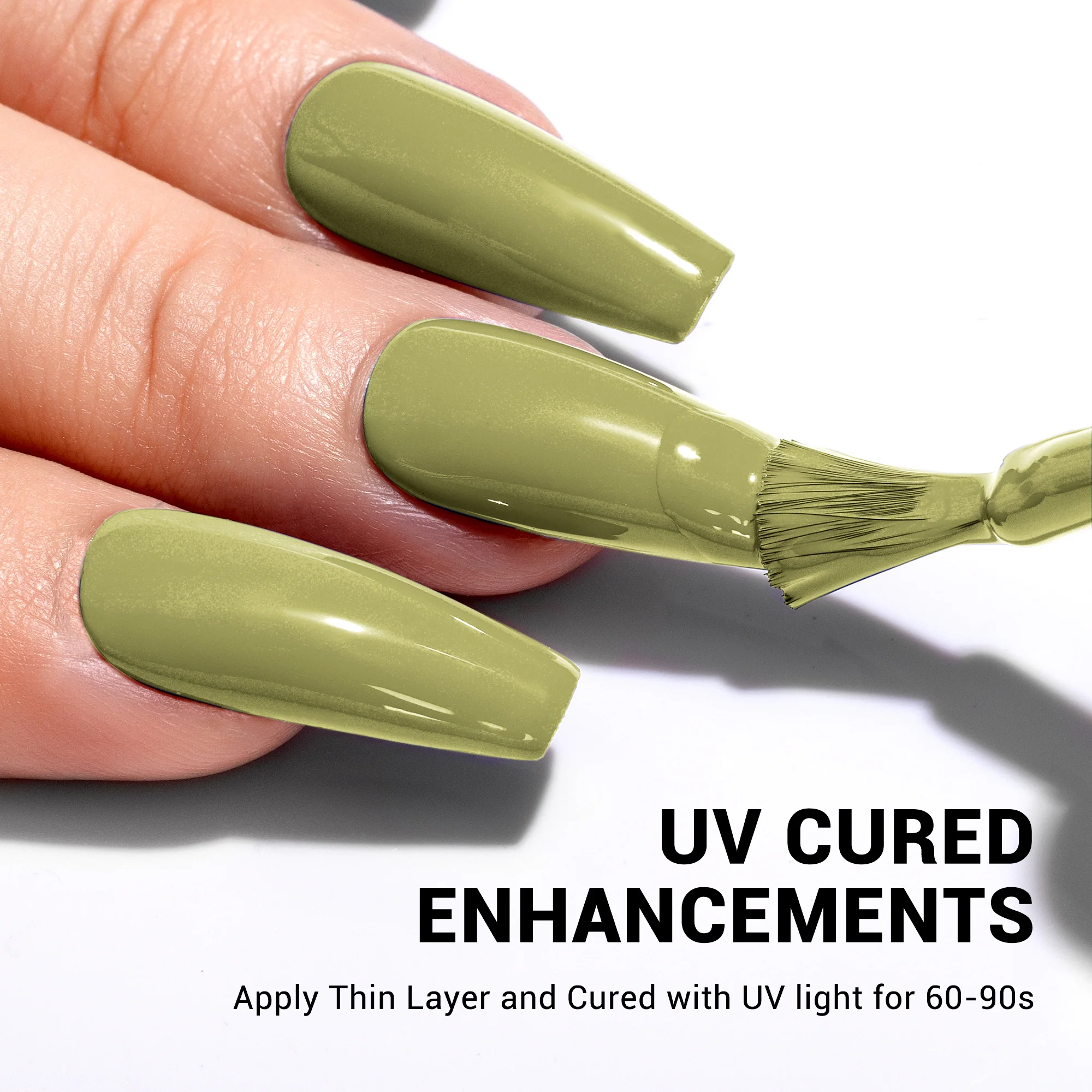 1676 Camping Green - TPO-Free Thick Gel Nail Polish(15ml) - Image 5