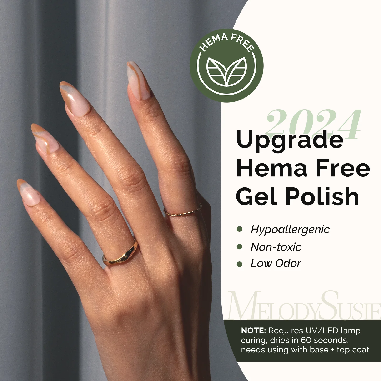 175 Peach Nude - HEMA-Free Gel Nail Polish 0.5 fl oz/15ml - Image 2