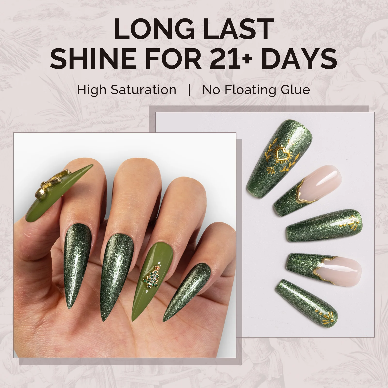 1751 Midnight Green - TPO-Free Faster UV Curing Gel Nail Polish 0.5 fl oz/15ml - Image 4