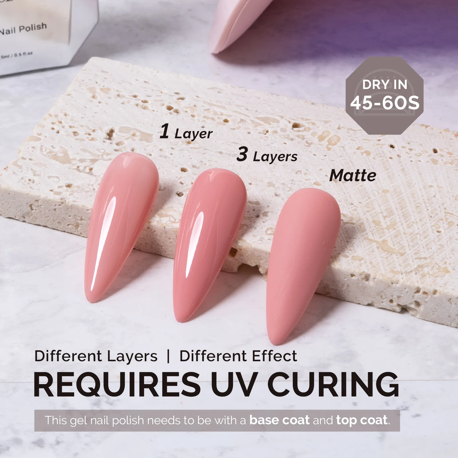 1758 Retro Smoke Pink - TPO-Free Faster UV Curing Gel Nail Polish 0.5 fl oz/15ml - Image 3