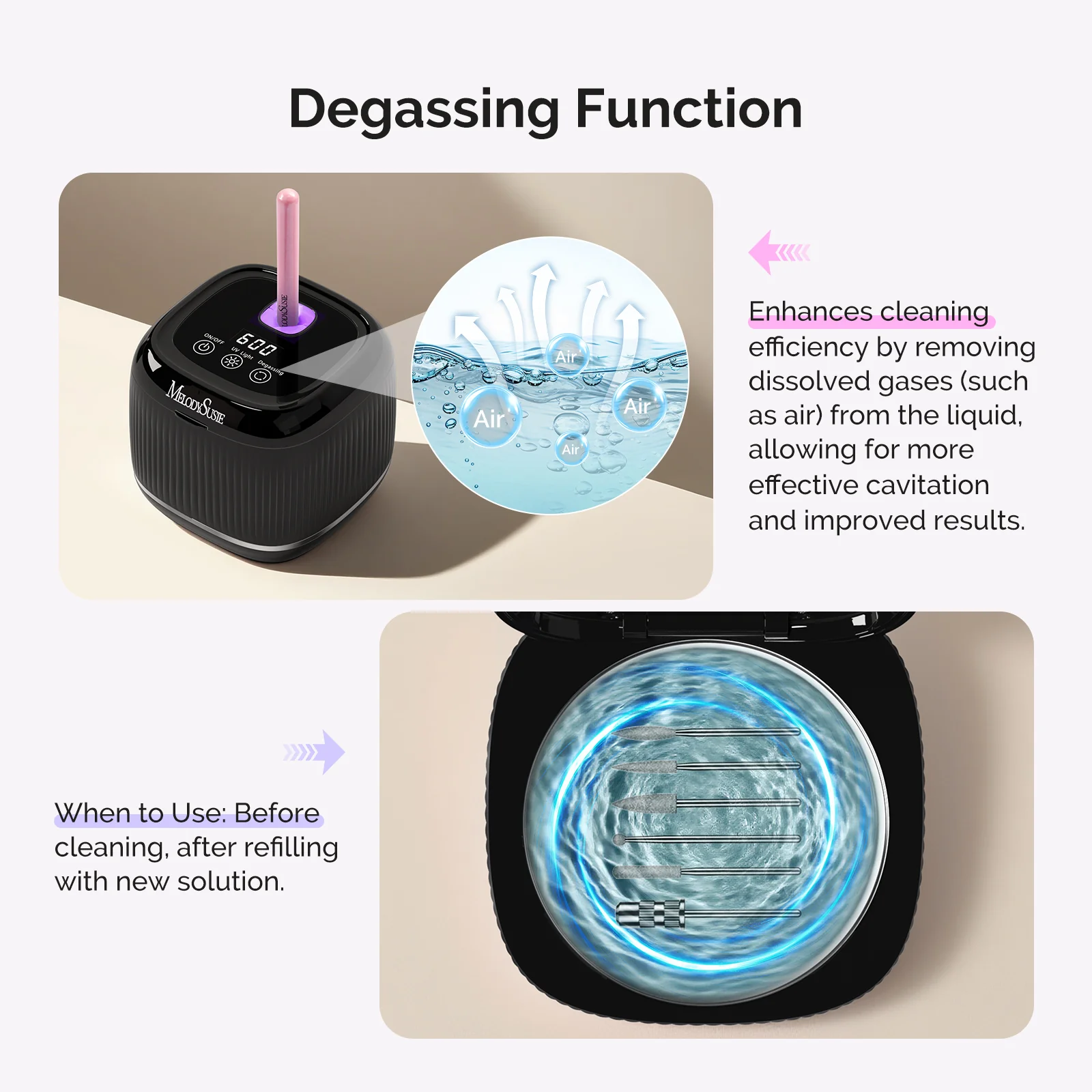 2 in 1 Ultrasonic Cleaner Machine for Manicure - Image 11