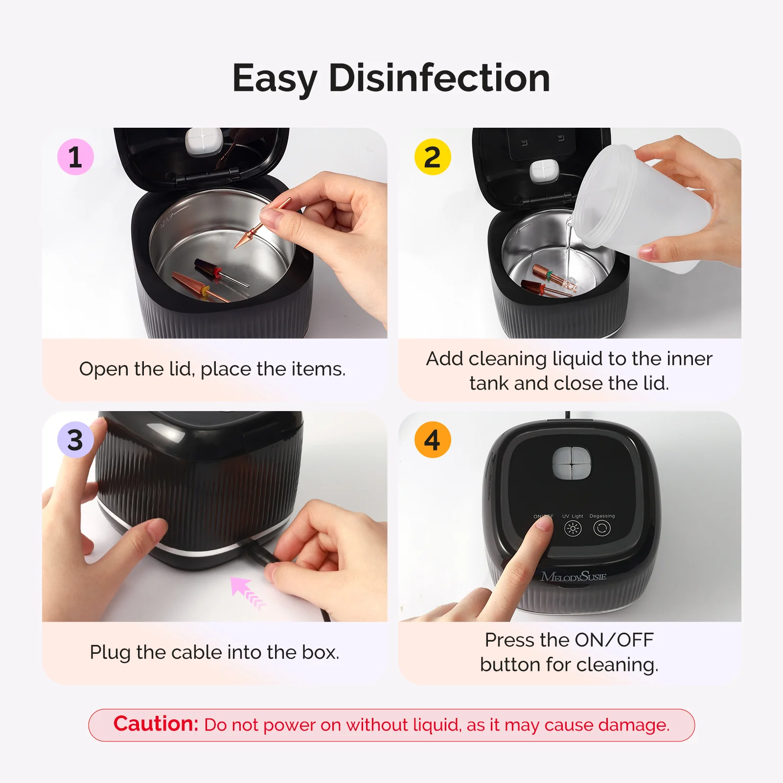 2 in 1 Ultrasonic Cleaner Machine for Manicure - Image 12