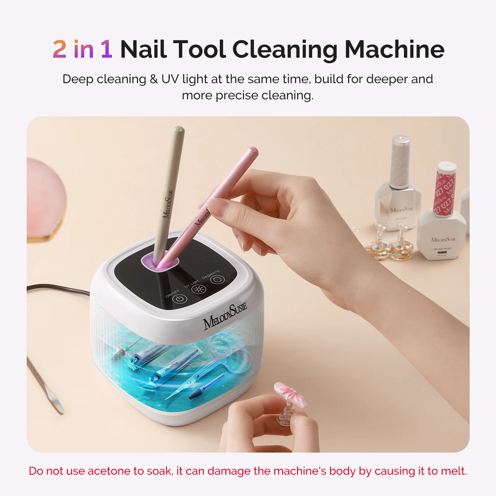 2 in 1 Ultrasonic Cleaner Machine for Manicure - Image 18