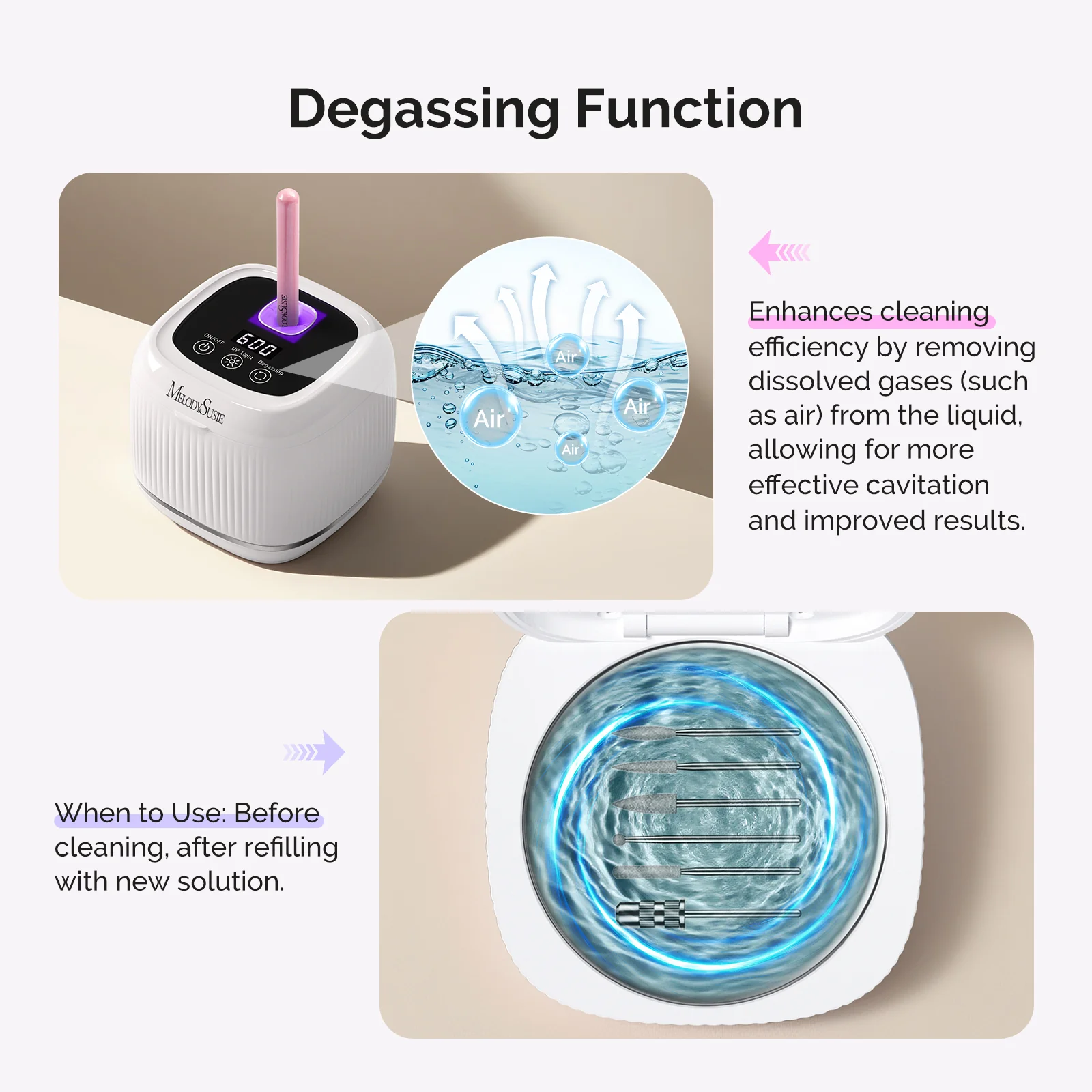 2 in 1 Ultrasonic Cleaner Machine for Manicure - Image 19