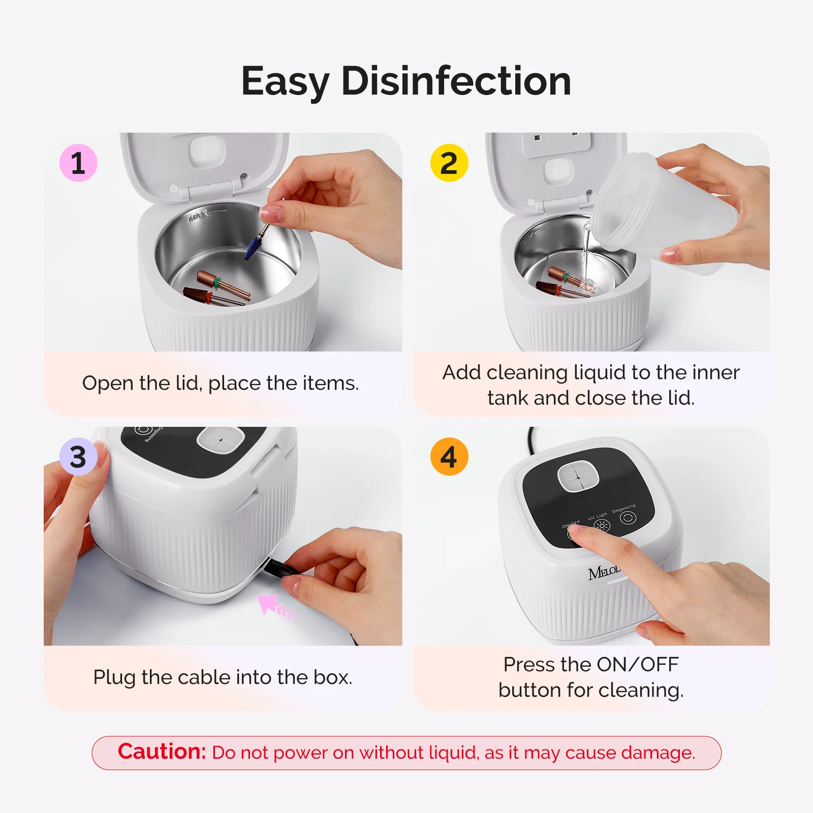 2 in 1 Ultrasonic Cleaner Machine for Manicure - Image 20