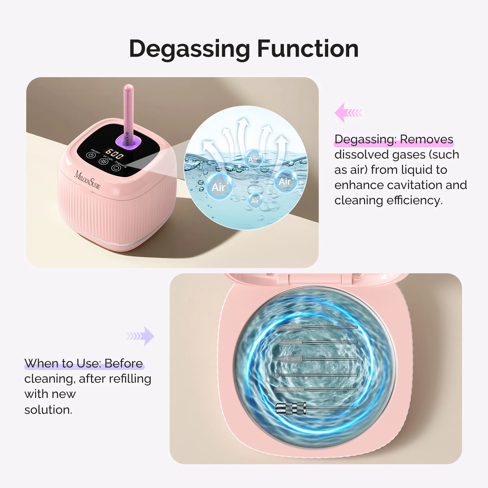 2 in 1 Ultrasonic Cleaner Machine for Manicure - Image 4