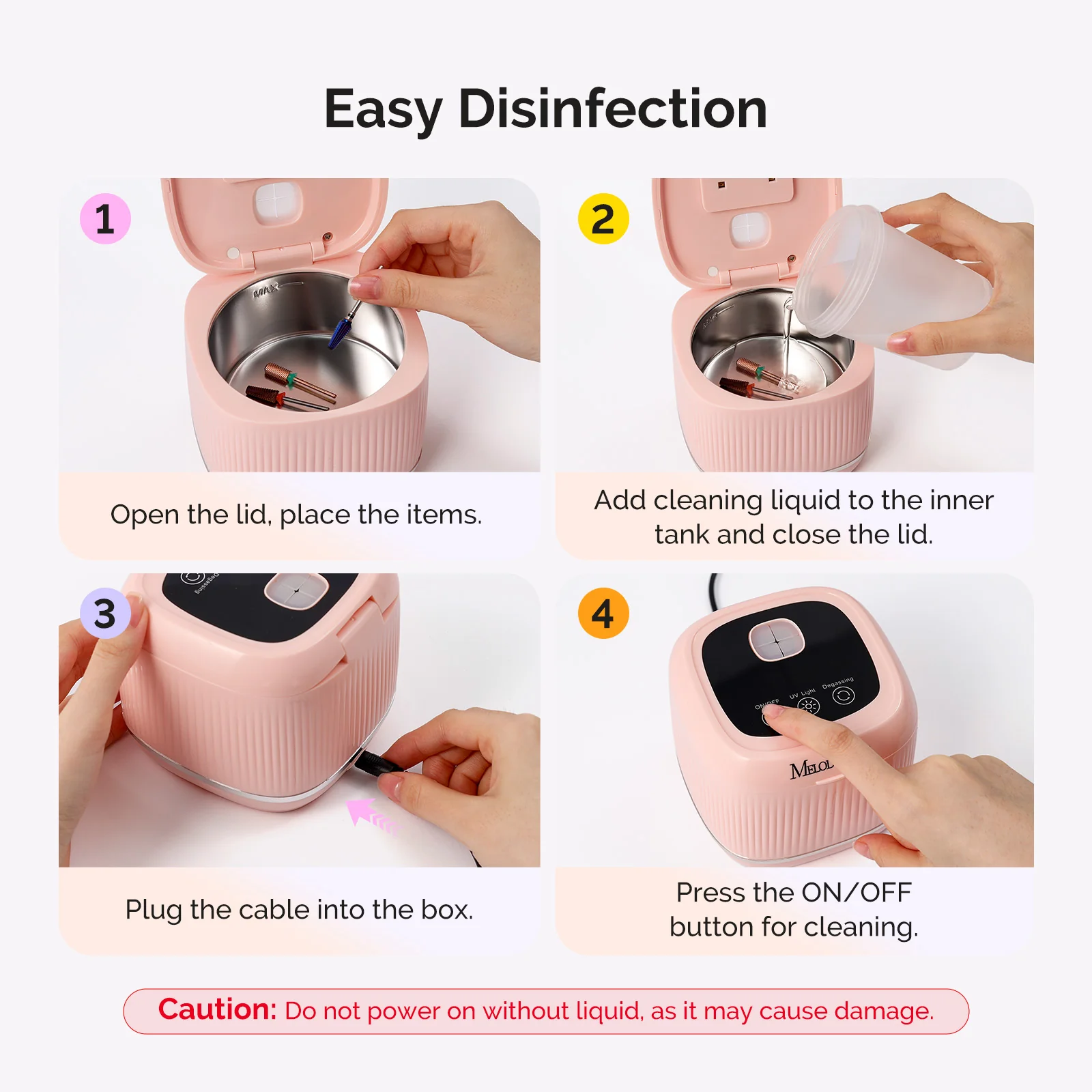 2 in 1 Ultrasonic Cleaner Machine for Manicure - Image 5